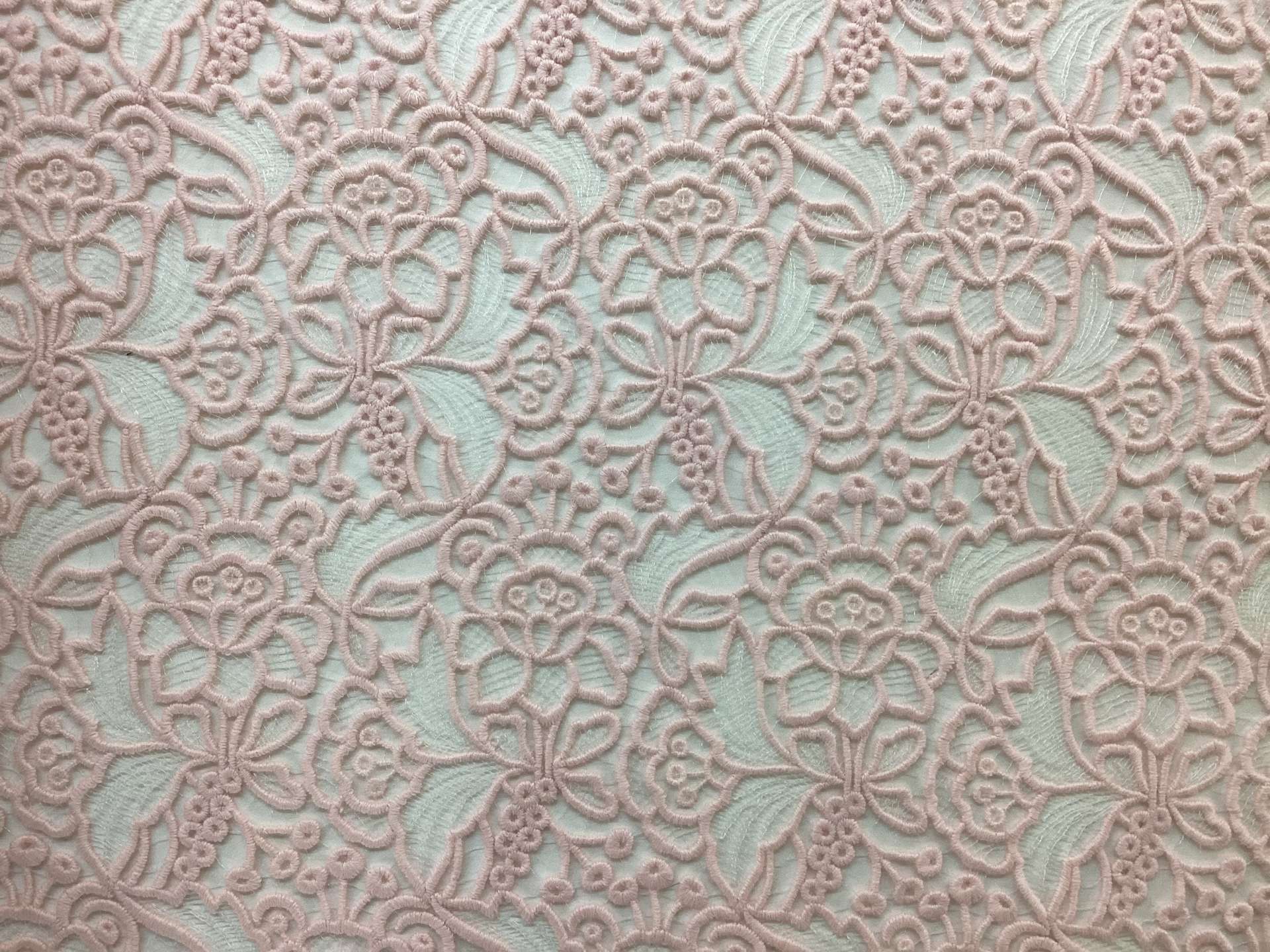 Made in Italy Guipure Lace Embroidery in Pink