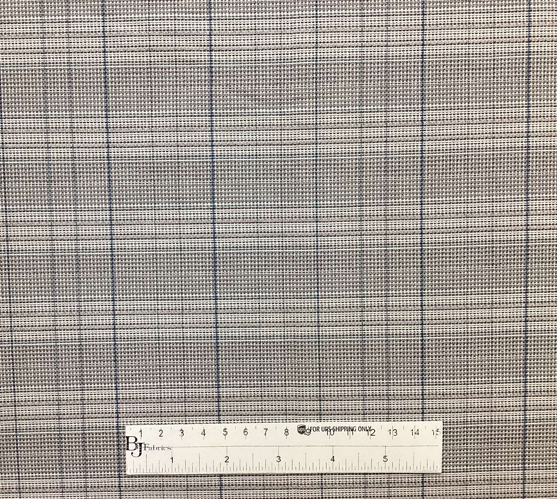 Stretch Linen & Rayon Plaid In Smoky Gray