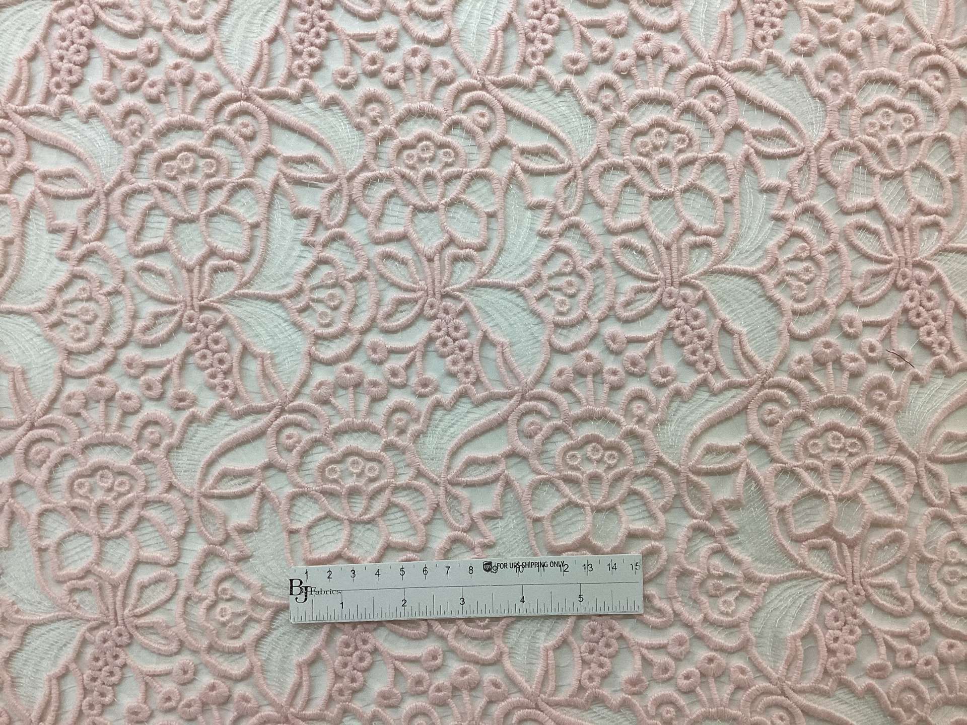 Made in Italy Guipure Lace Embroidery in Pink