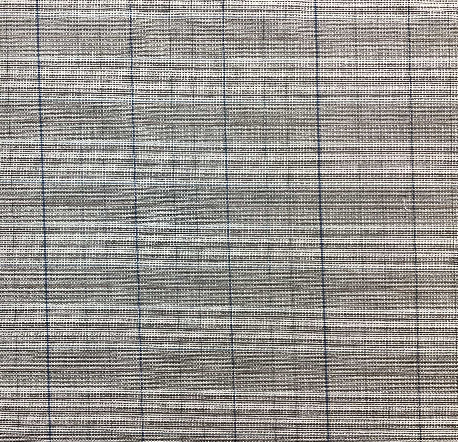 Stretch Linen & Rayon Plaid In Smoky Gray