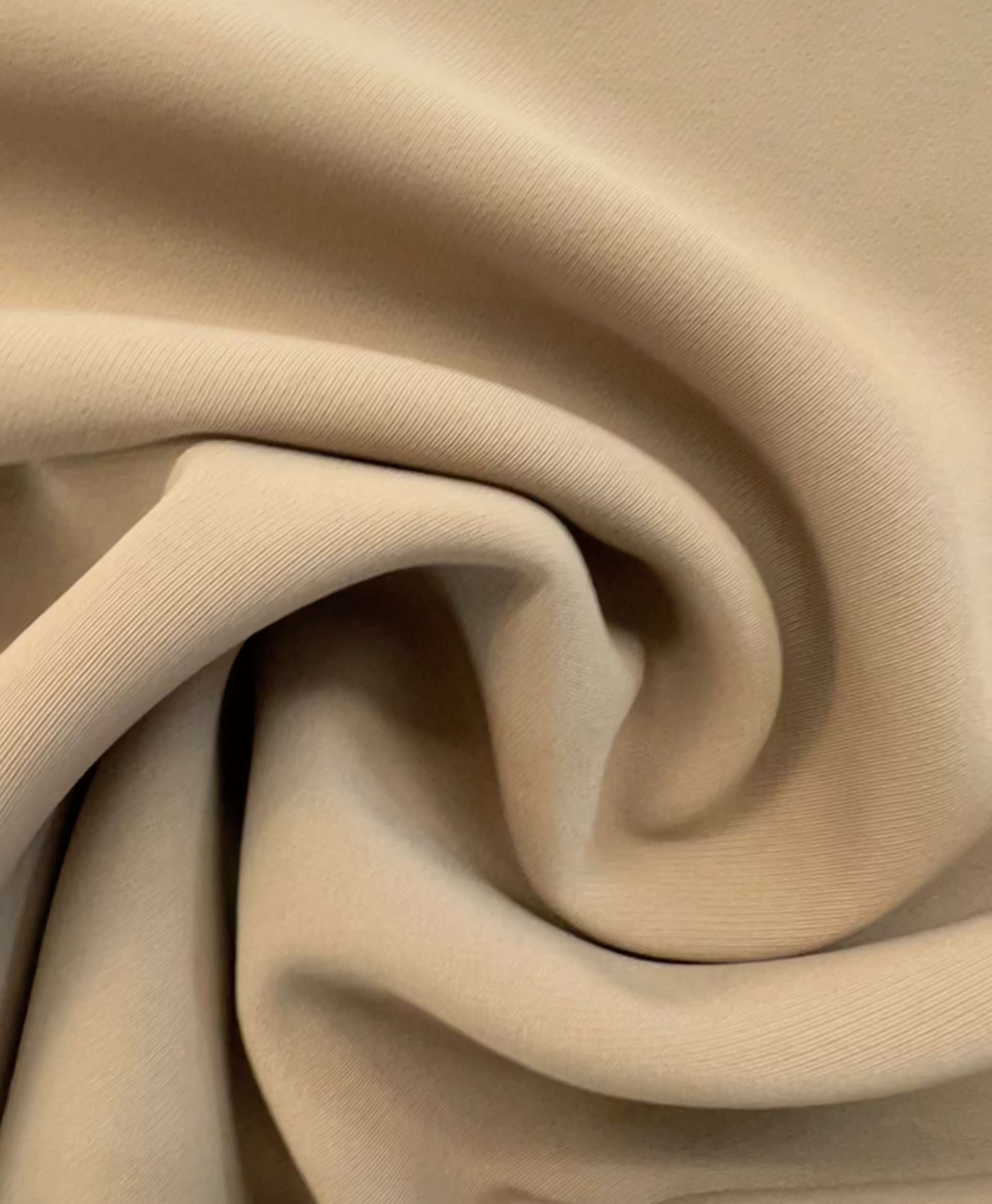97% Poly 3% Lycra Stretch Crepe Georgette in Tan