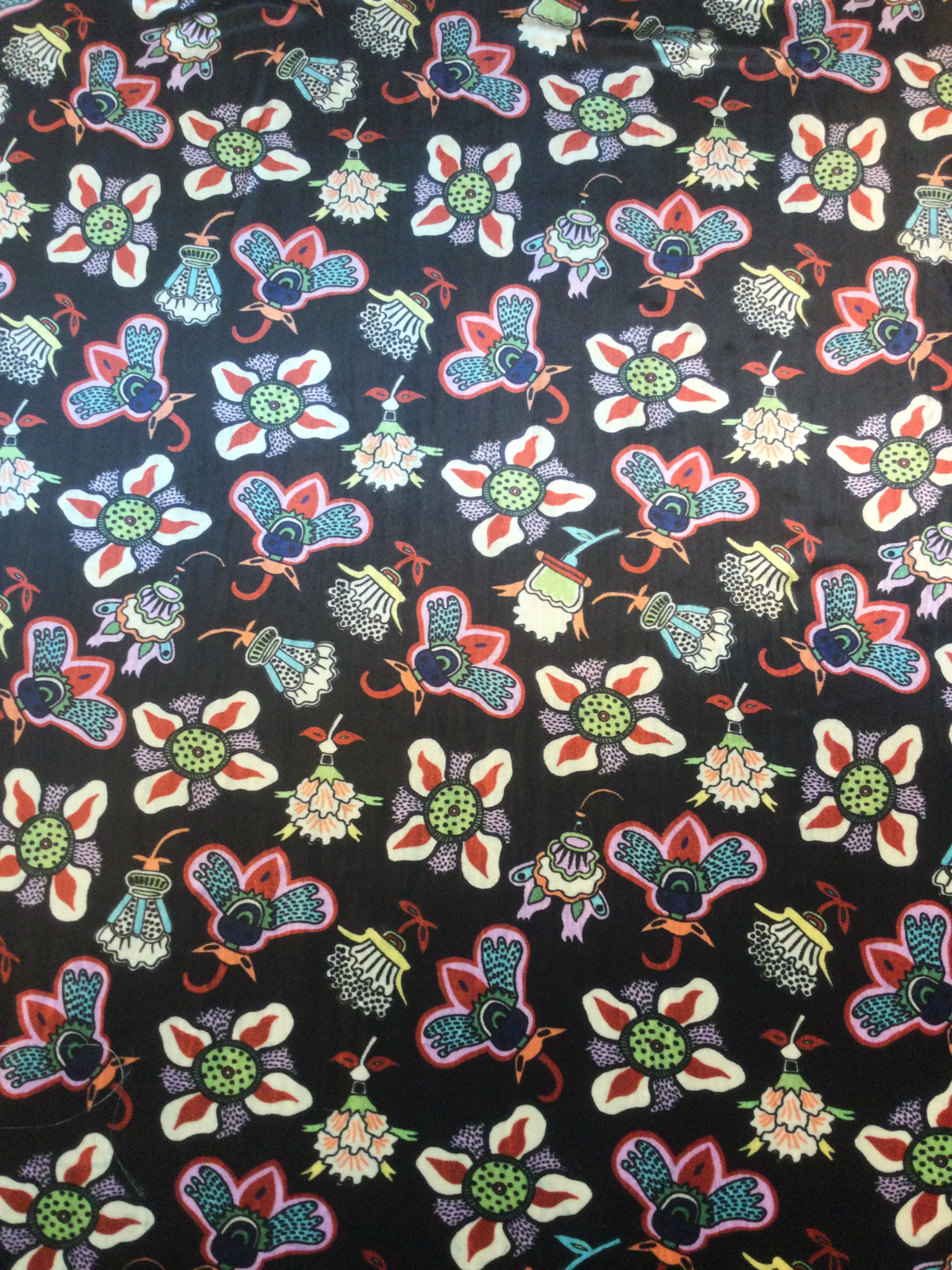 Made in Italy Printed Silk/Rayon Velvet