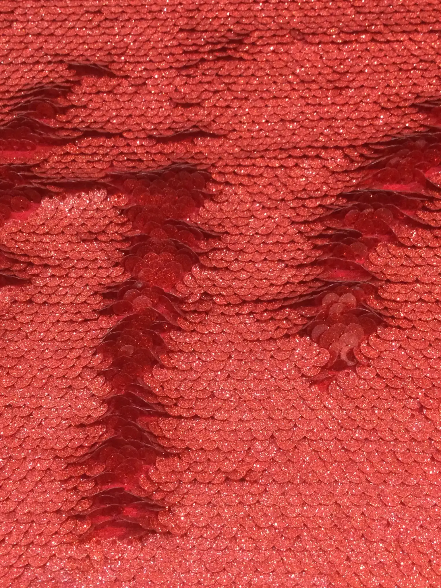 Hologram Fishscale Sequined Jersey in Red