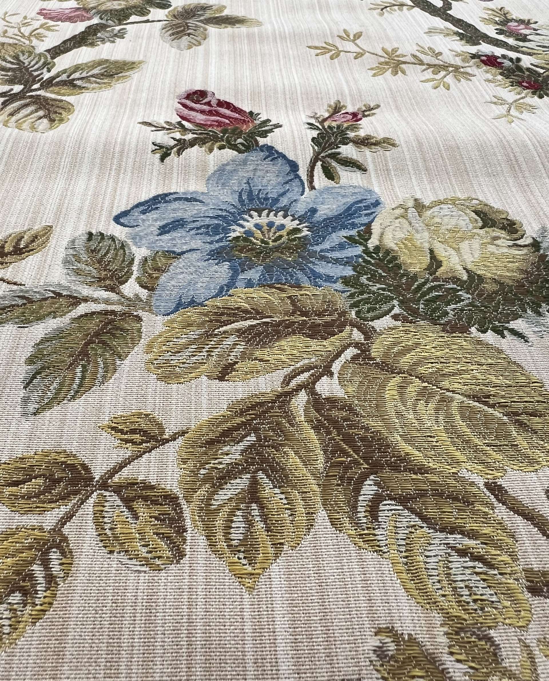 Rayon & Cotton Tapestry Brocade "Medici Garden" in Golden Beige