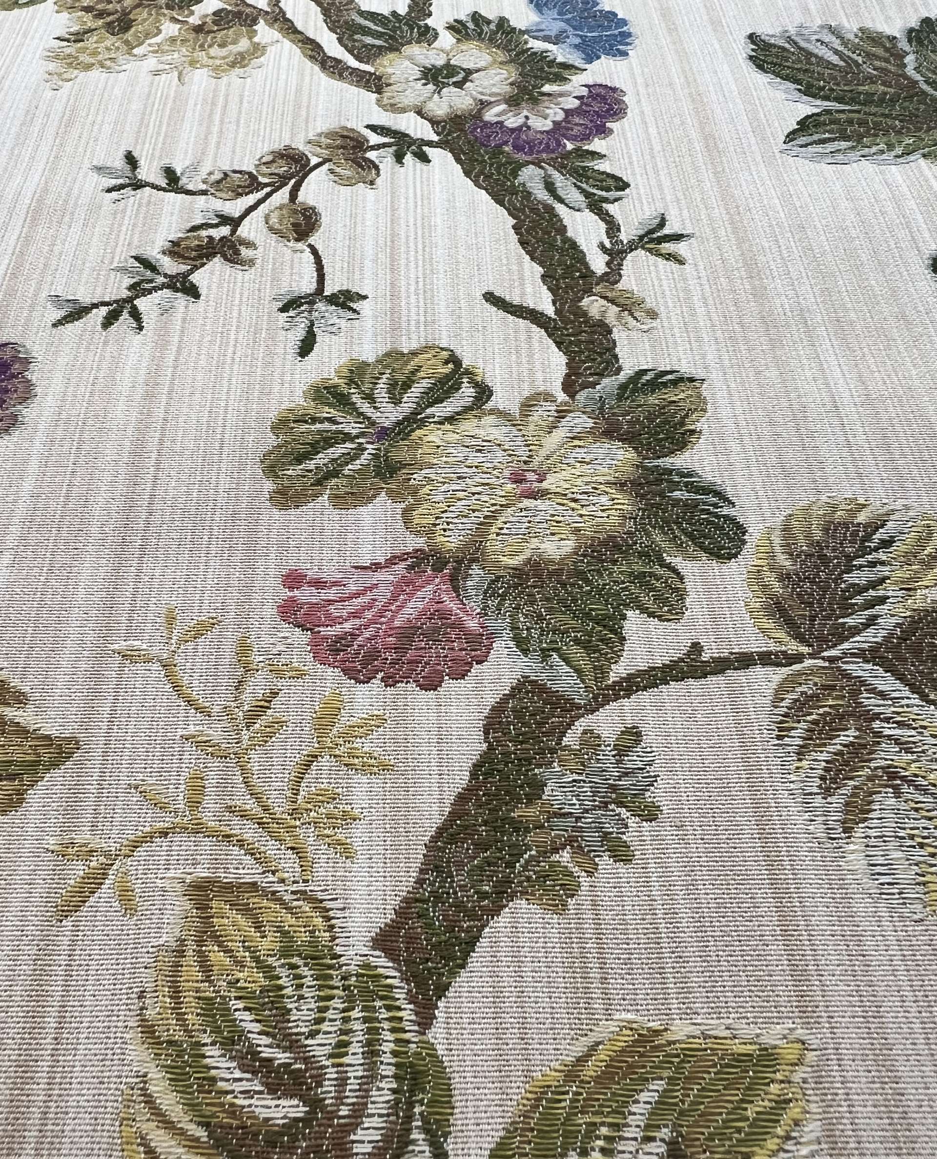 Rayon & Cotton Tapestry Brocade "Medici Garden" in Golden Beige