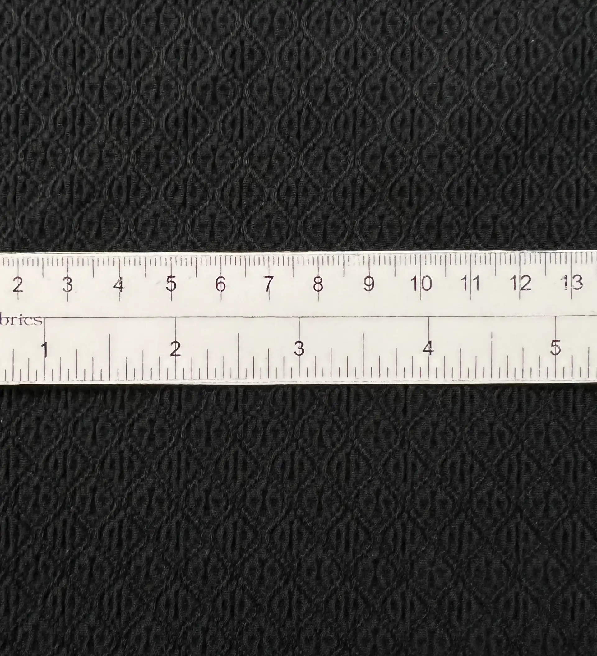 Mechanical Stretch Viscose Geometric Brocade in Black