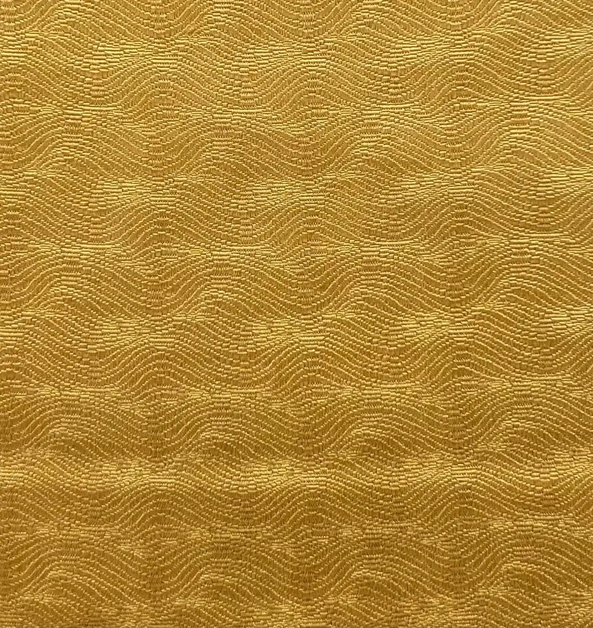 Made in Italy Pure Silk Wave Pattern Jacquard in Yellow