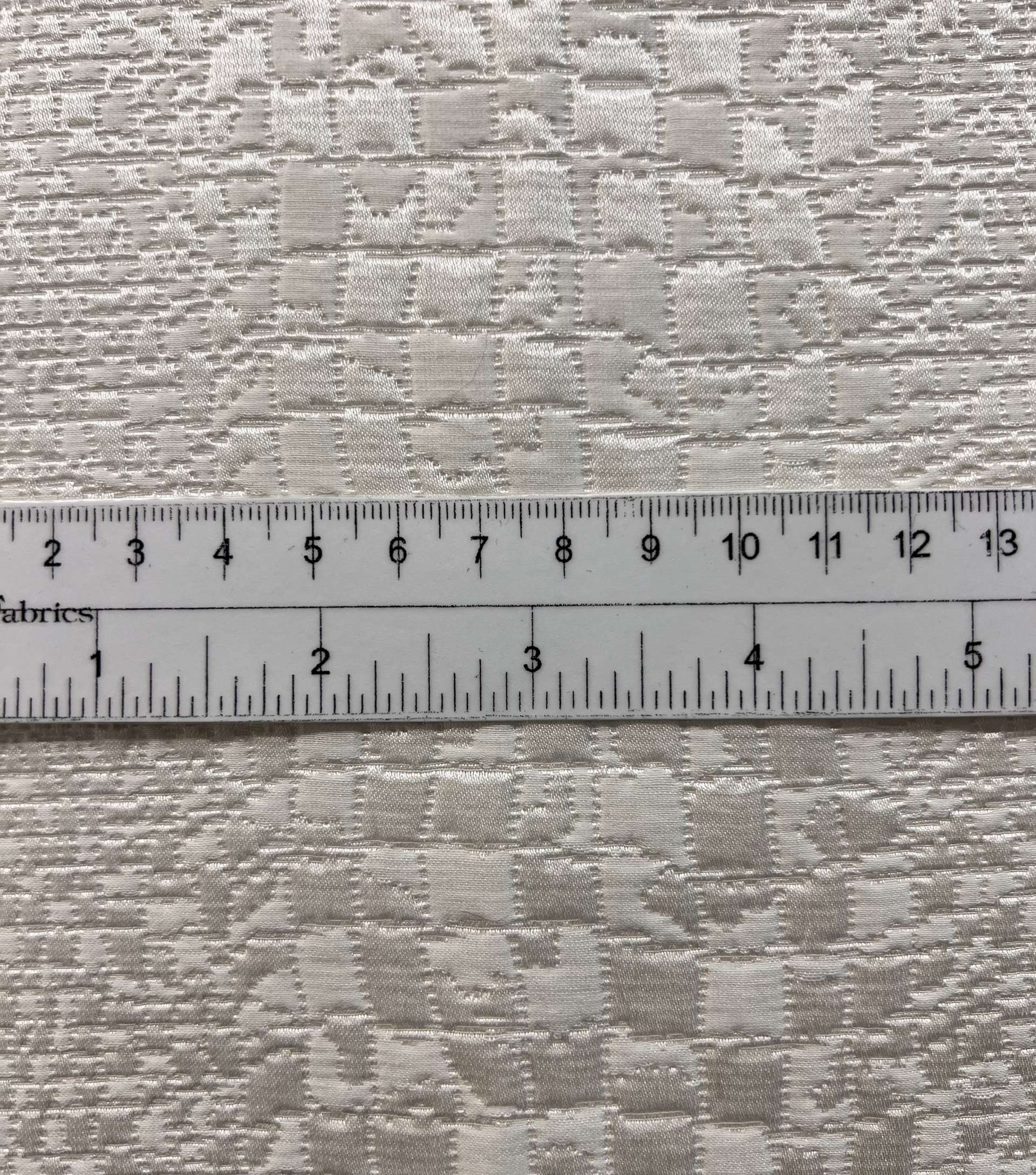 Silk & Rayon Geometric Reptile Brocade in Silk White