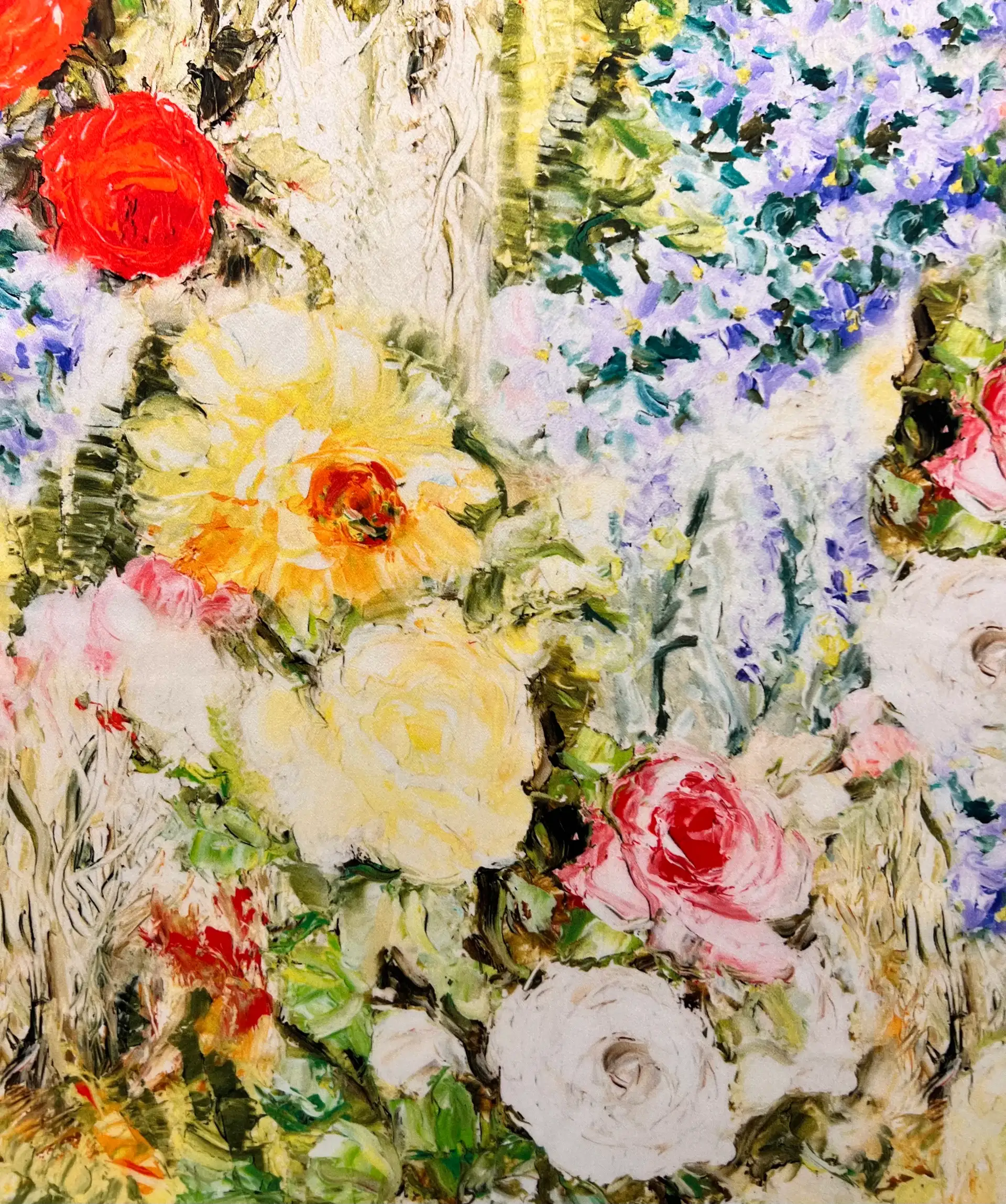 Printed Silk Charmeuse "Secret Garden"