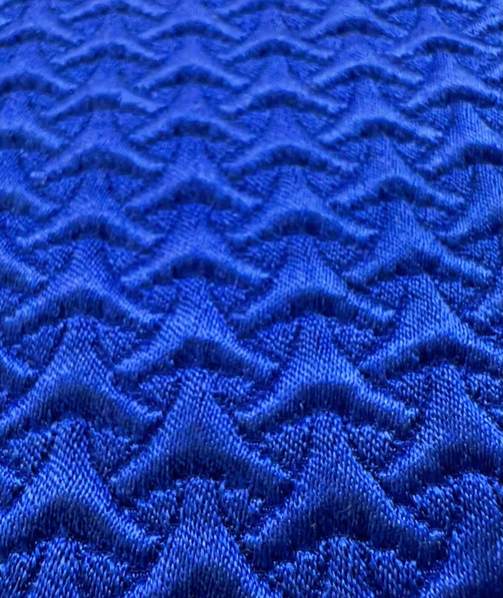 Vintage Geometric Silk & Wool  in Electric Blue "ABRAHAM"