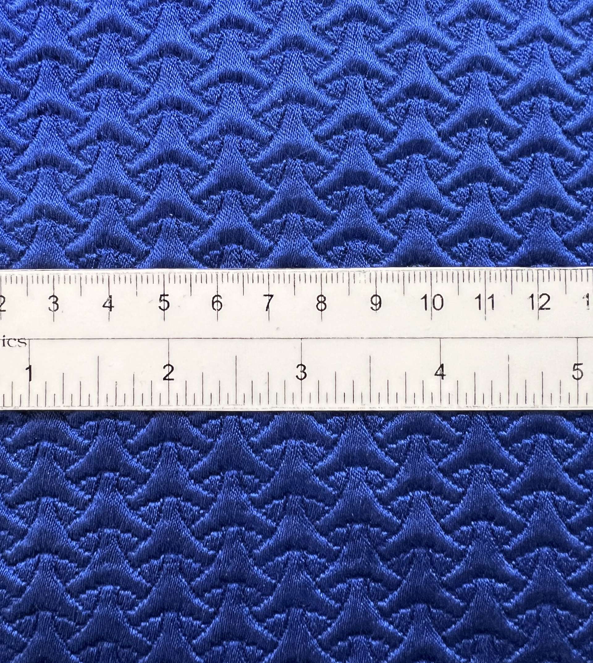 Vintage Geometric Silk & Wool  in Electric Blue "ABRAHAM"