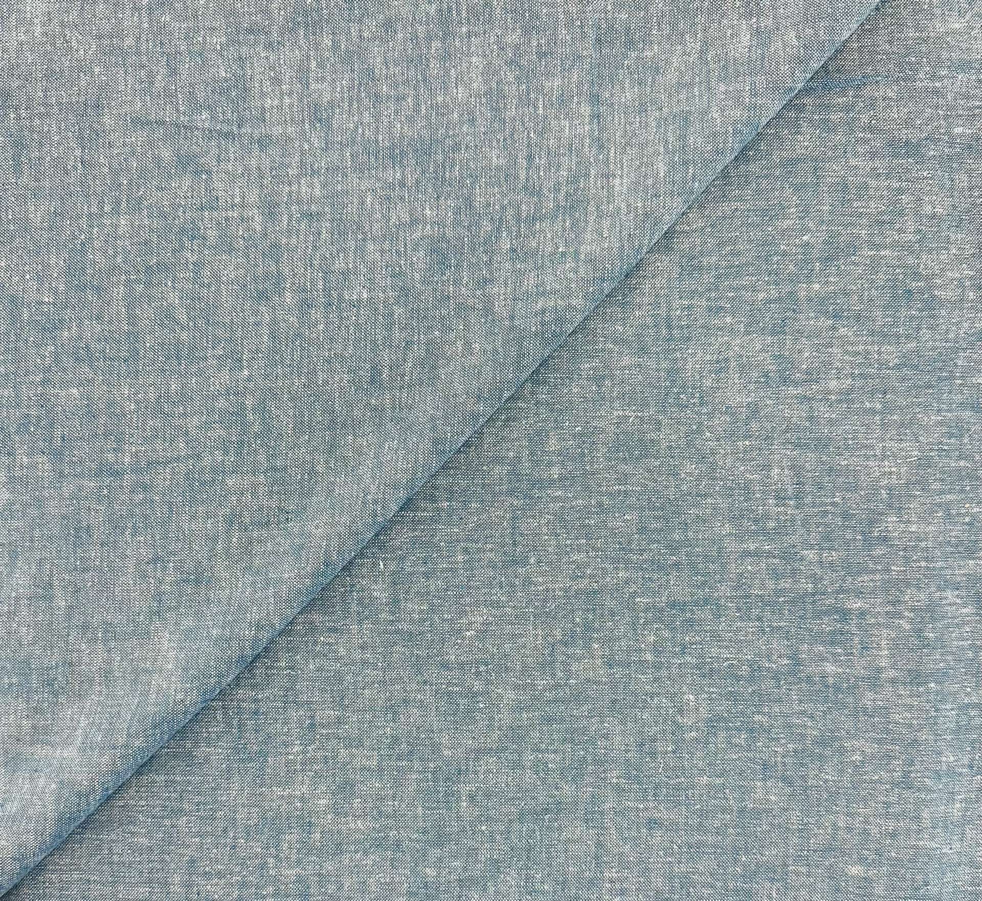 Washed Lightweight Linen Blend in Dark Teal