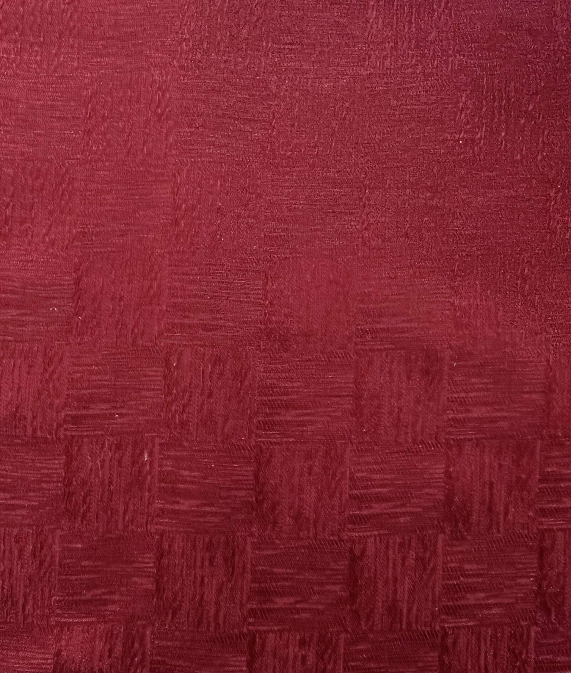 Made in Italy Pure Silk Textured Check Jacquard in Red
