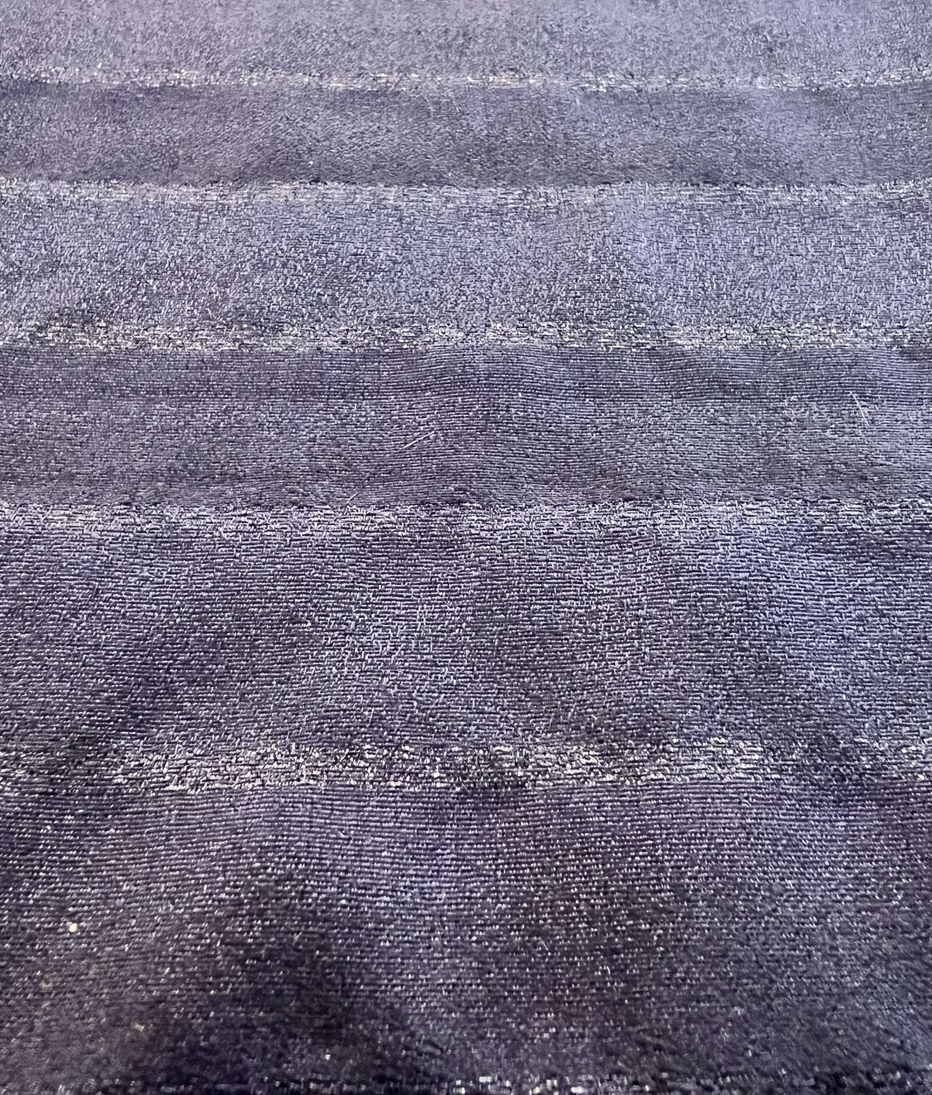 Made in Italy Silk/Metallic Jacquard Stripe in Navy