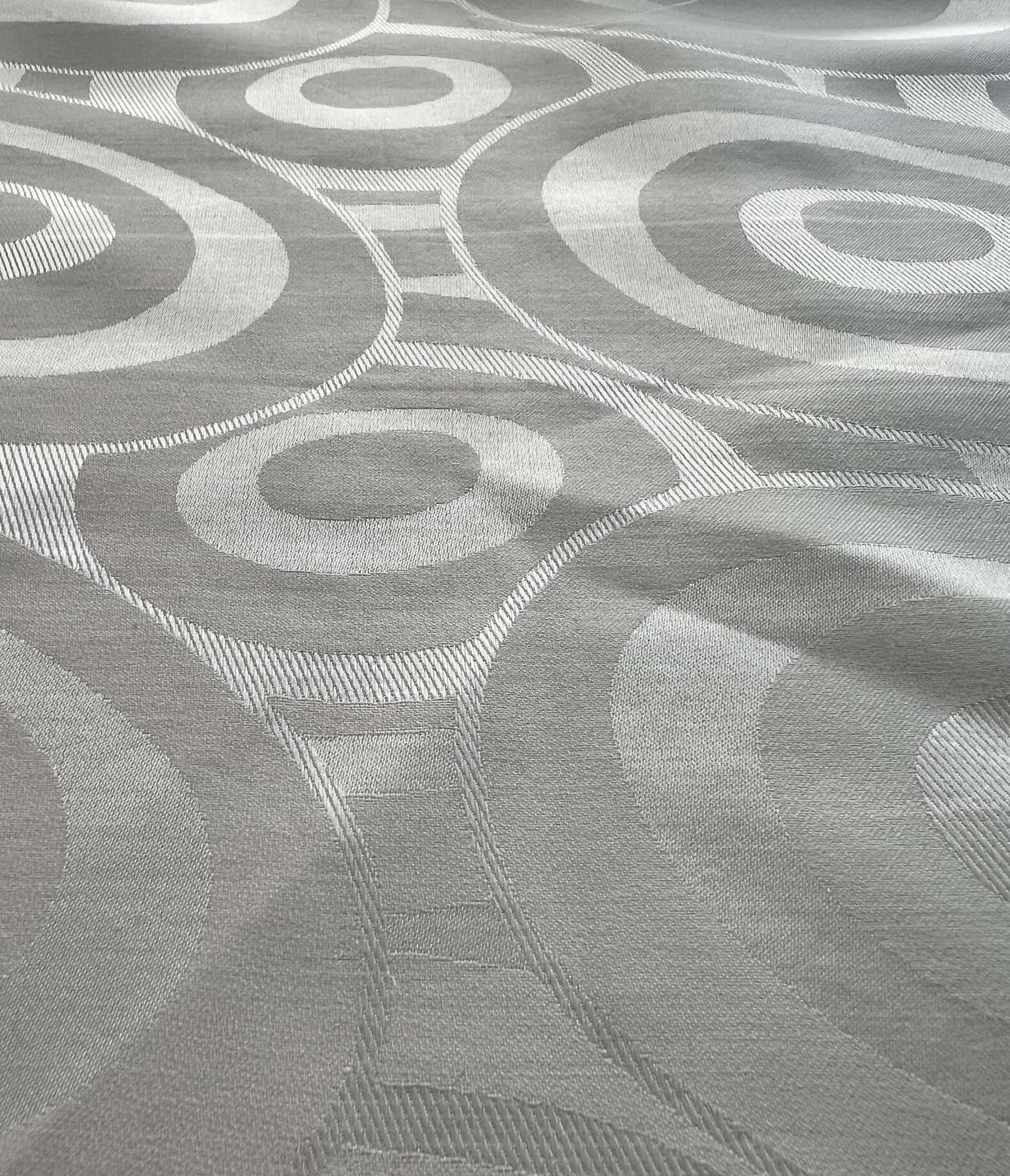 Made in Italy Pure Silk Mod Circle Jacquard in Dove
