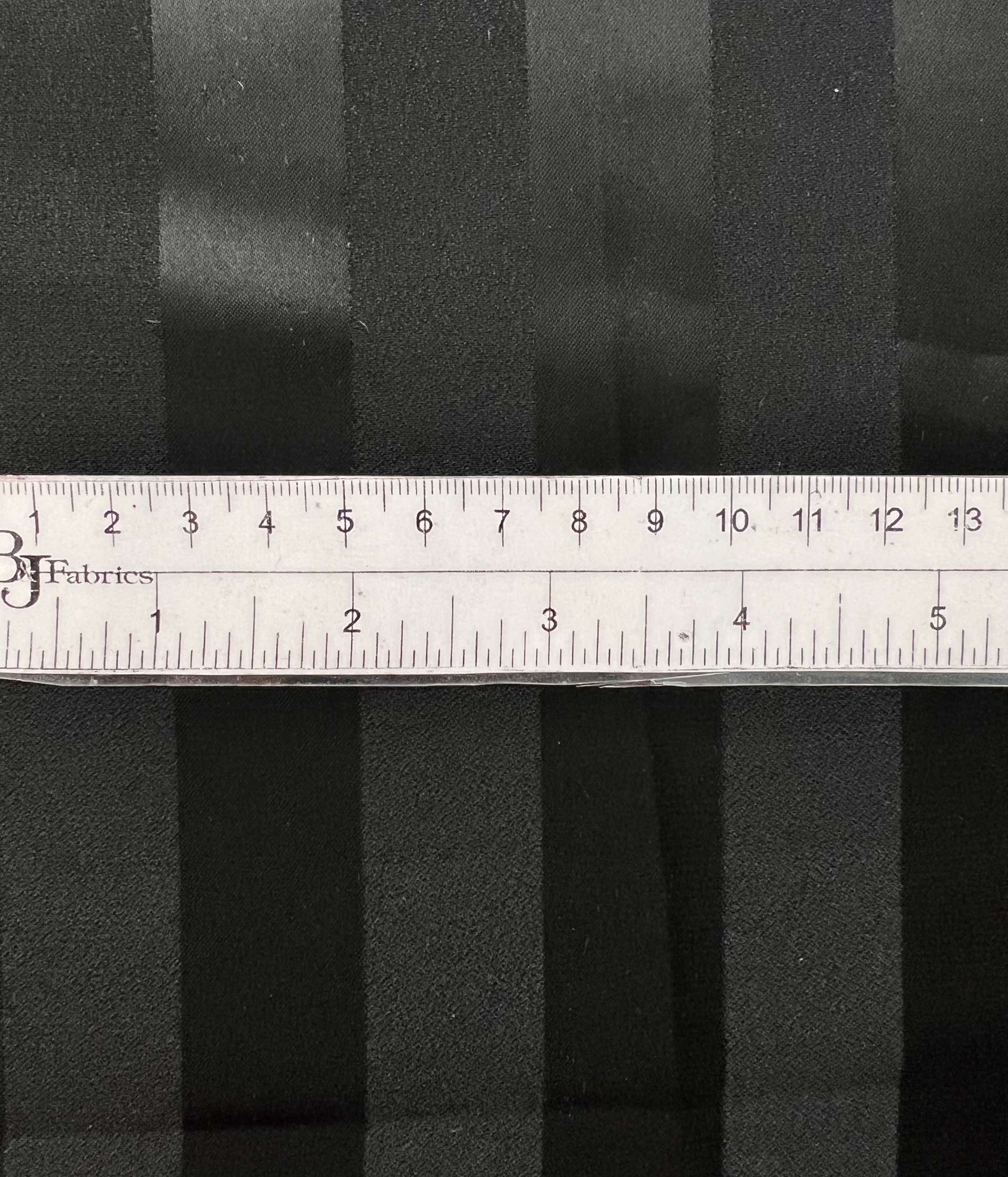 Japanese Triacetate/Polyester Crepe Satin Stripe Jacquard in Black