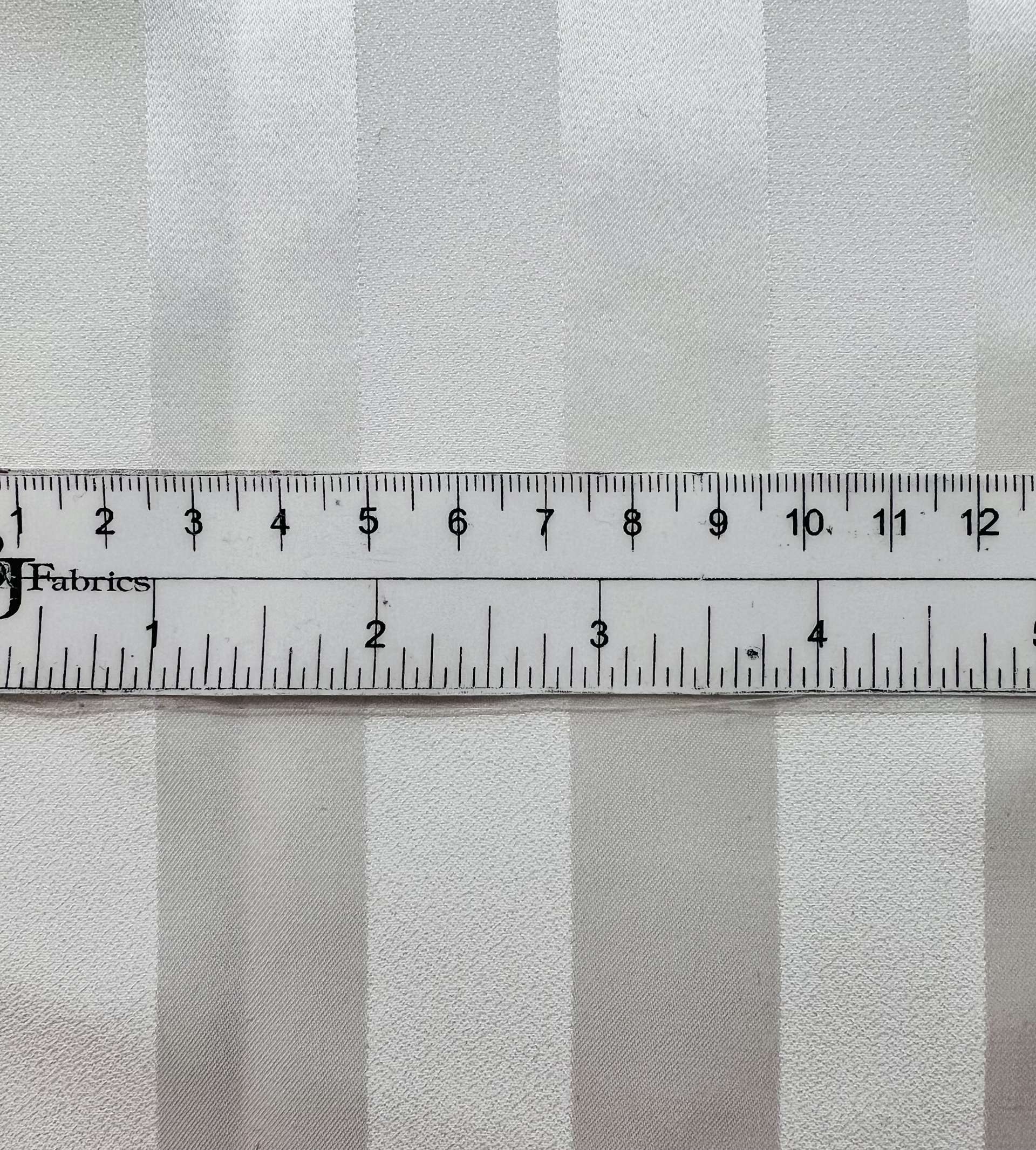 Japanese Triacetate Polyester Crepe Satin Stripe Jacquard in White