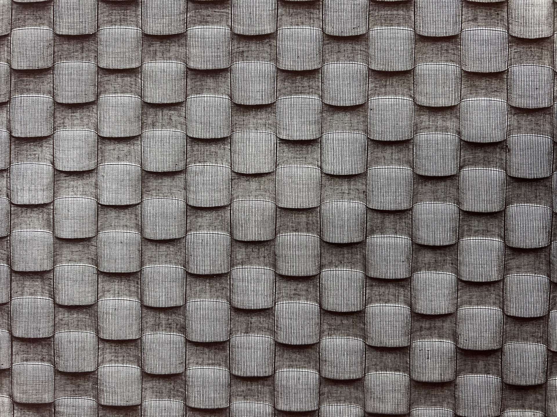 Made in Switzerland Cotton Voile Geometric Damask in Brown