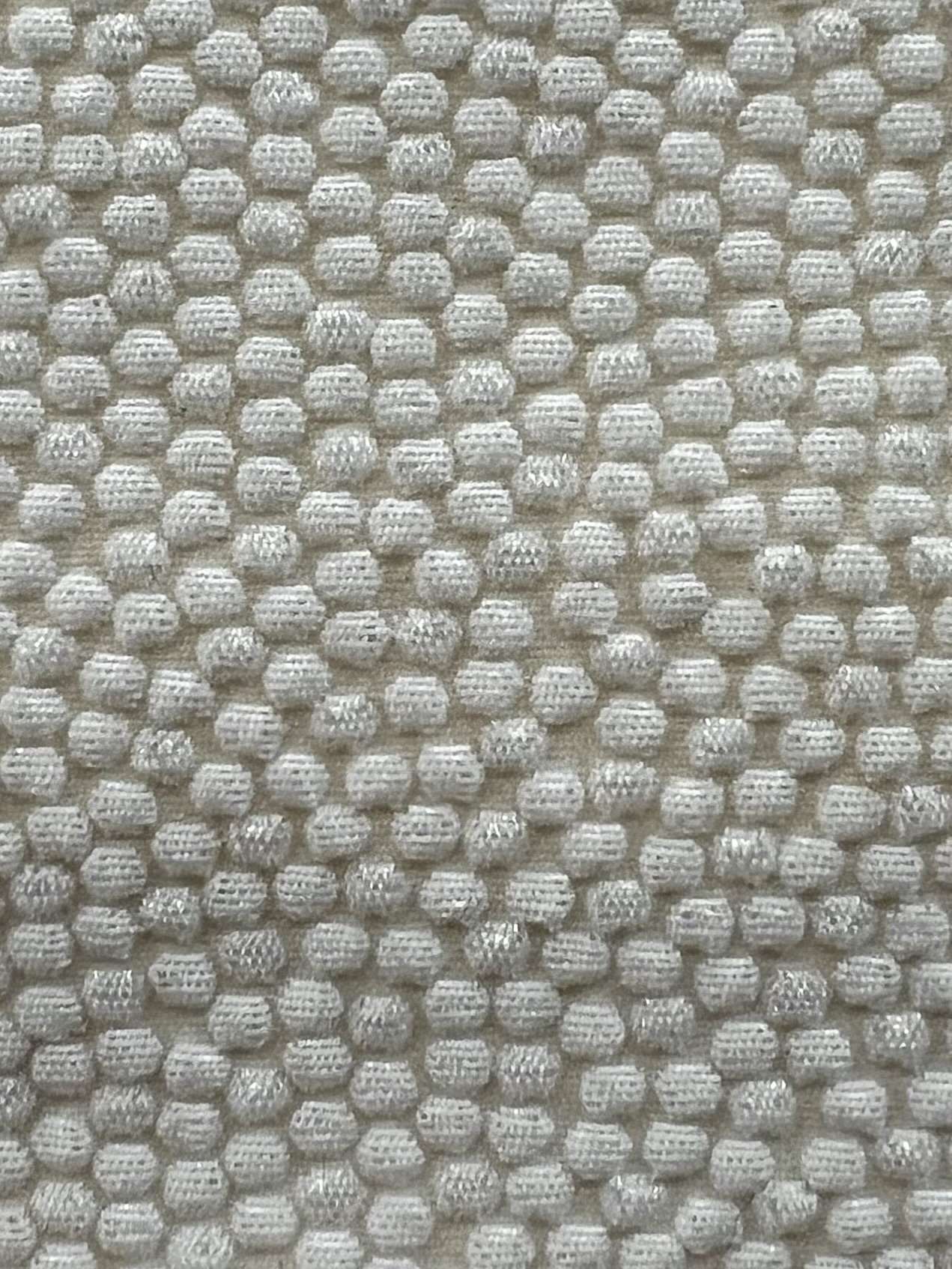 Stretch Metallic Pebble Brocade in Ivory