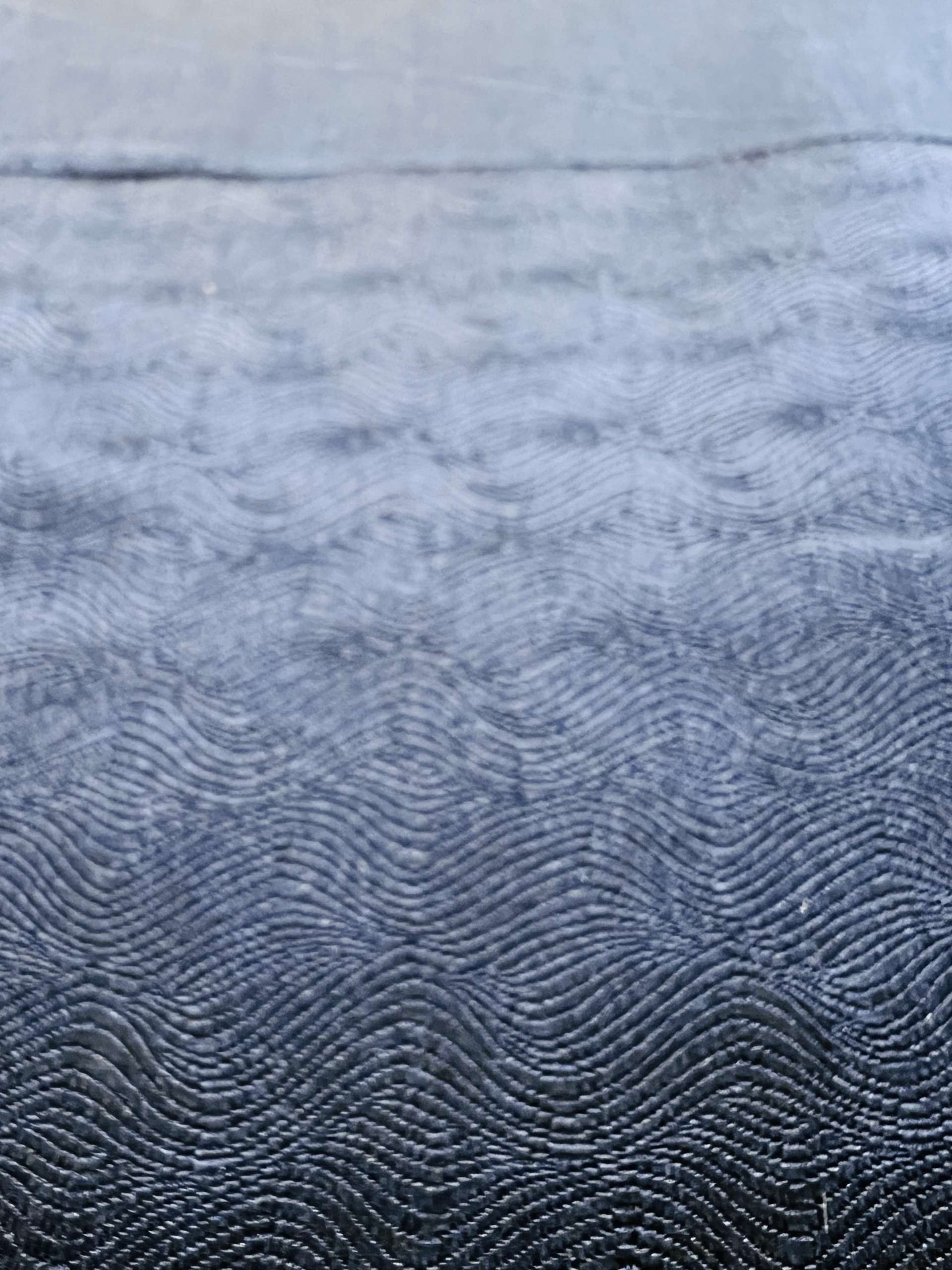 Made in Italy Pure Silk Wave Pattern Jacquard in Dark Navy