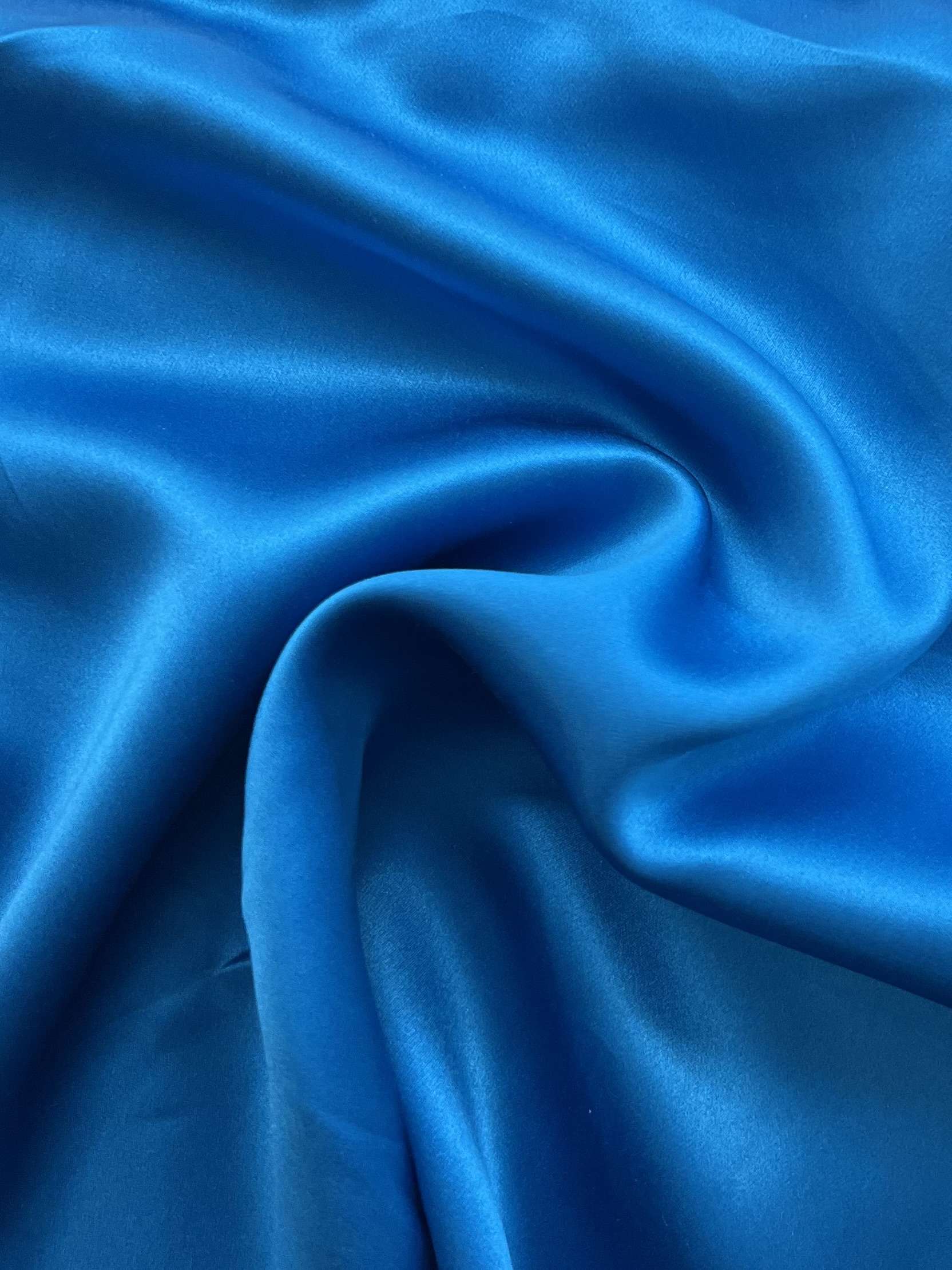Silk Charmeuse in Mediterranean Blue