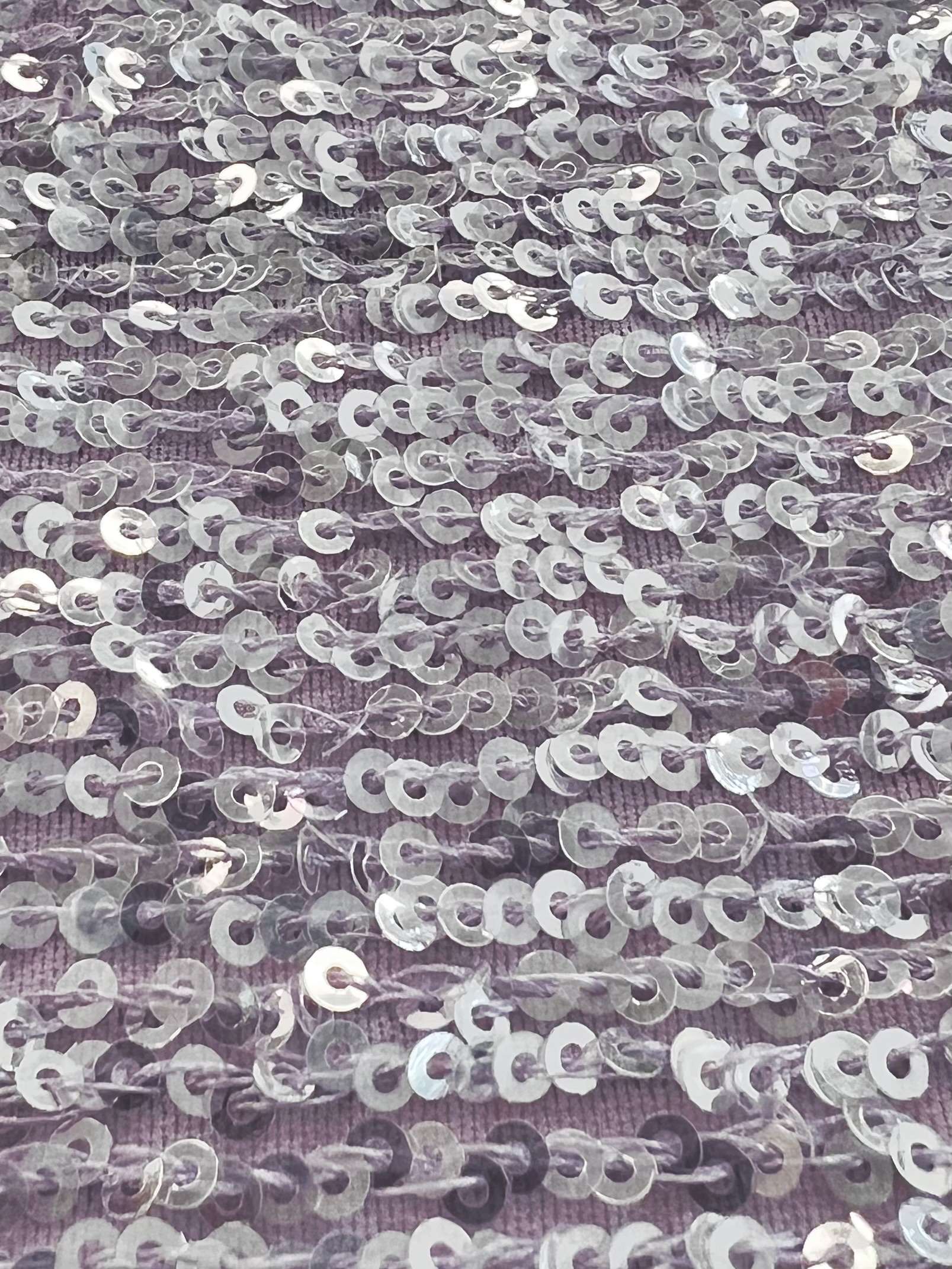 Mini Sequins on Stretch Tulle in Lavender 