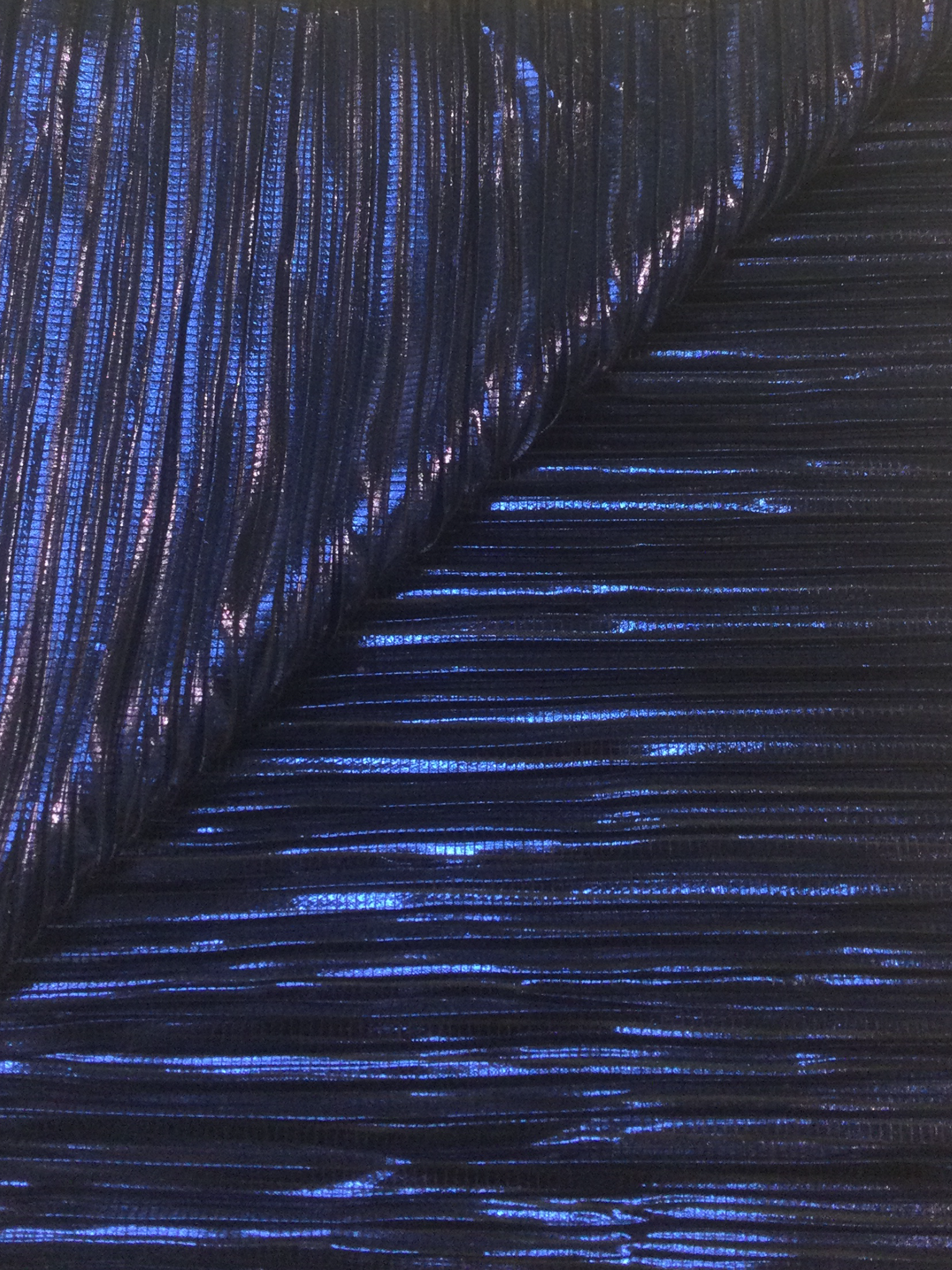 Pleated Polyester Jersey with Foil