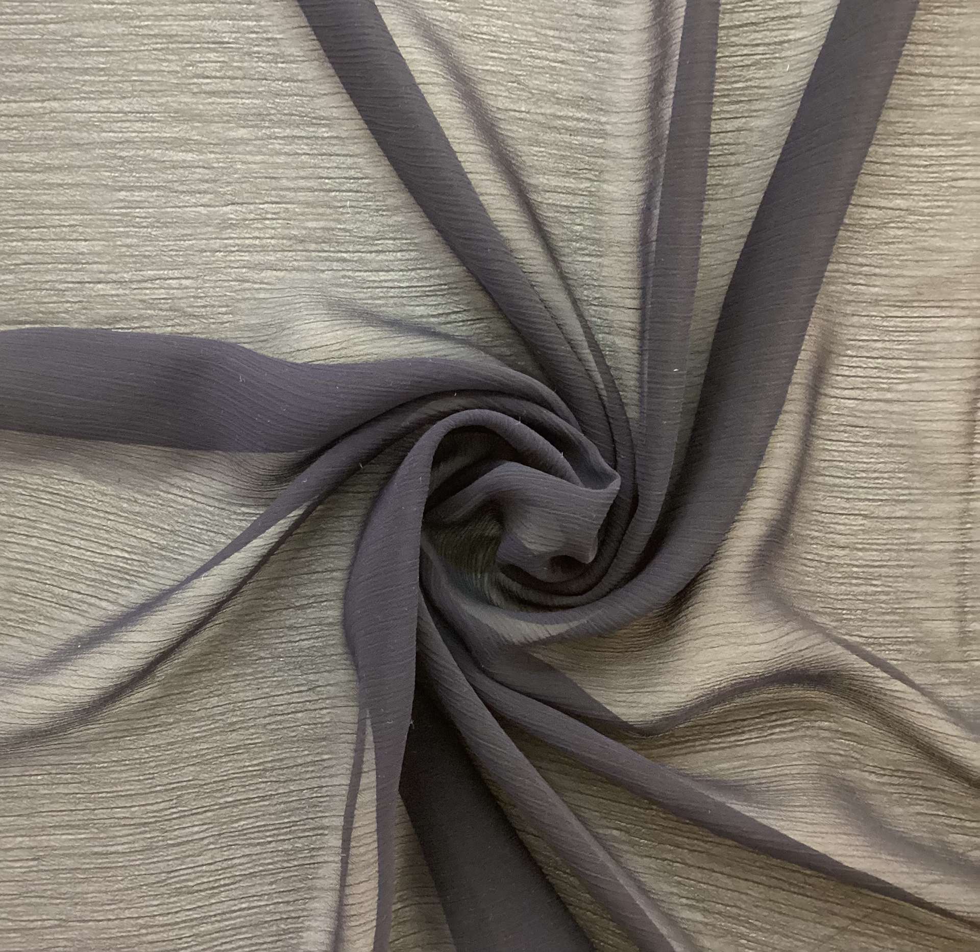 100% Polyester Crinkle Chiffon in Navy
