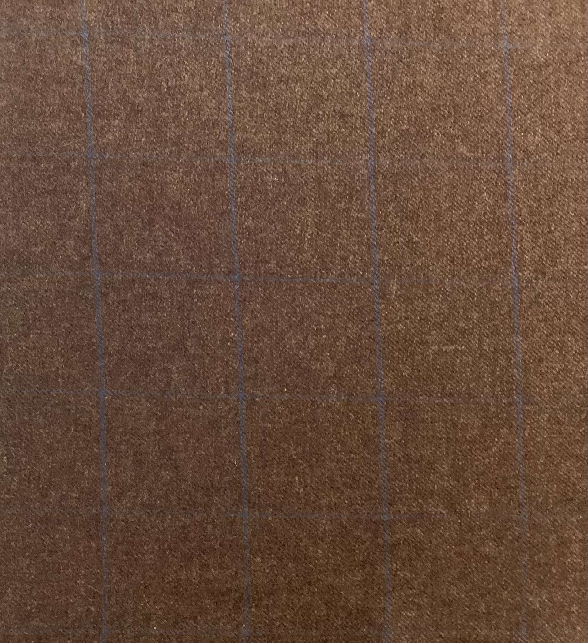 Scottish Cashmere Windowpane In Chocolate 