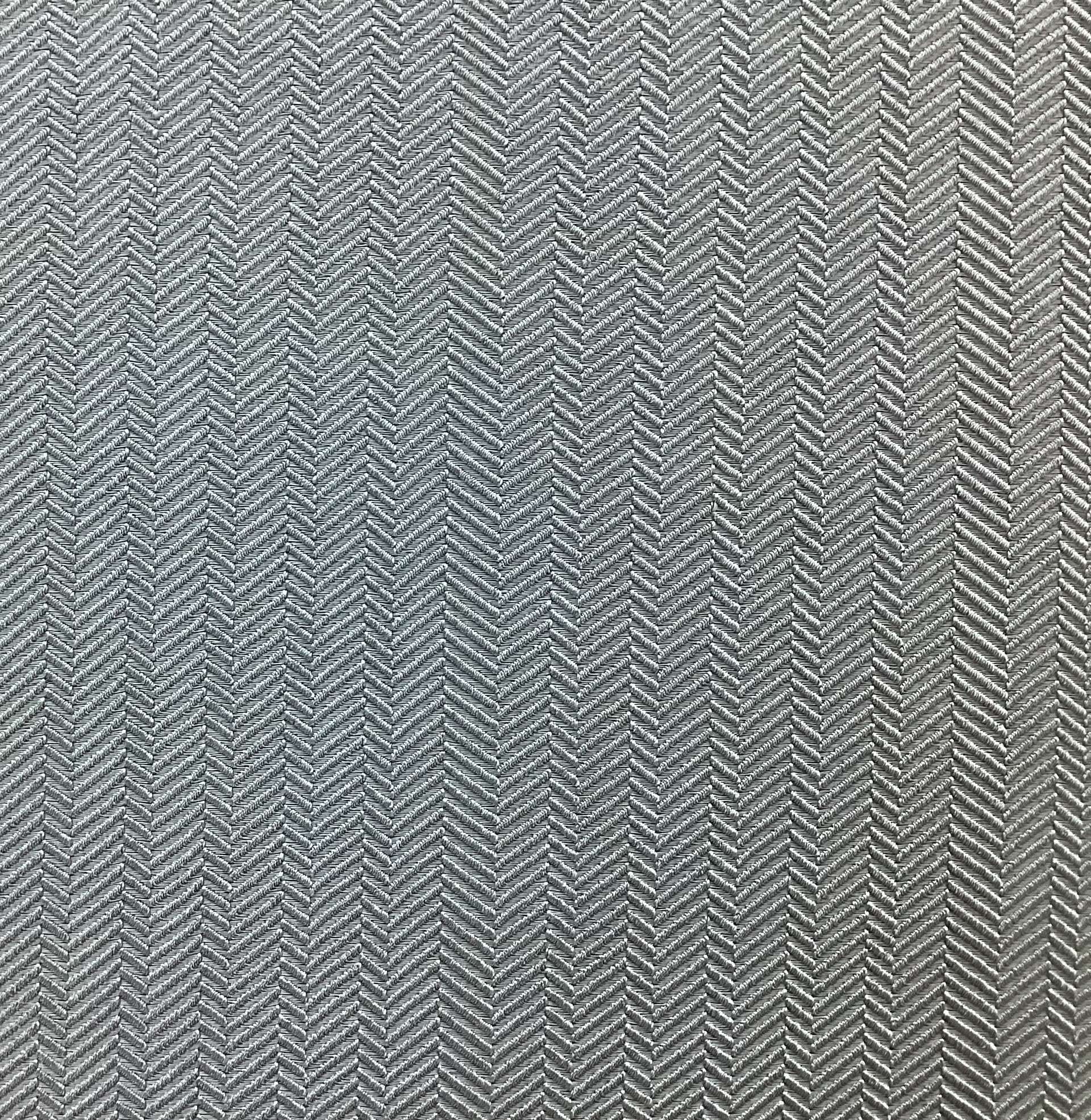 Viscose Herriingbone Damask in Smokey Blue