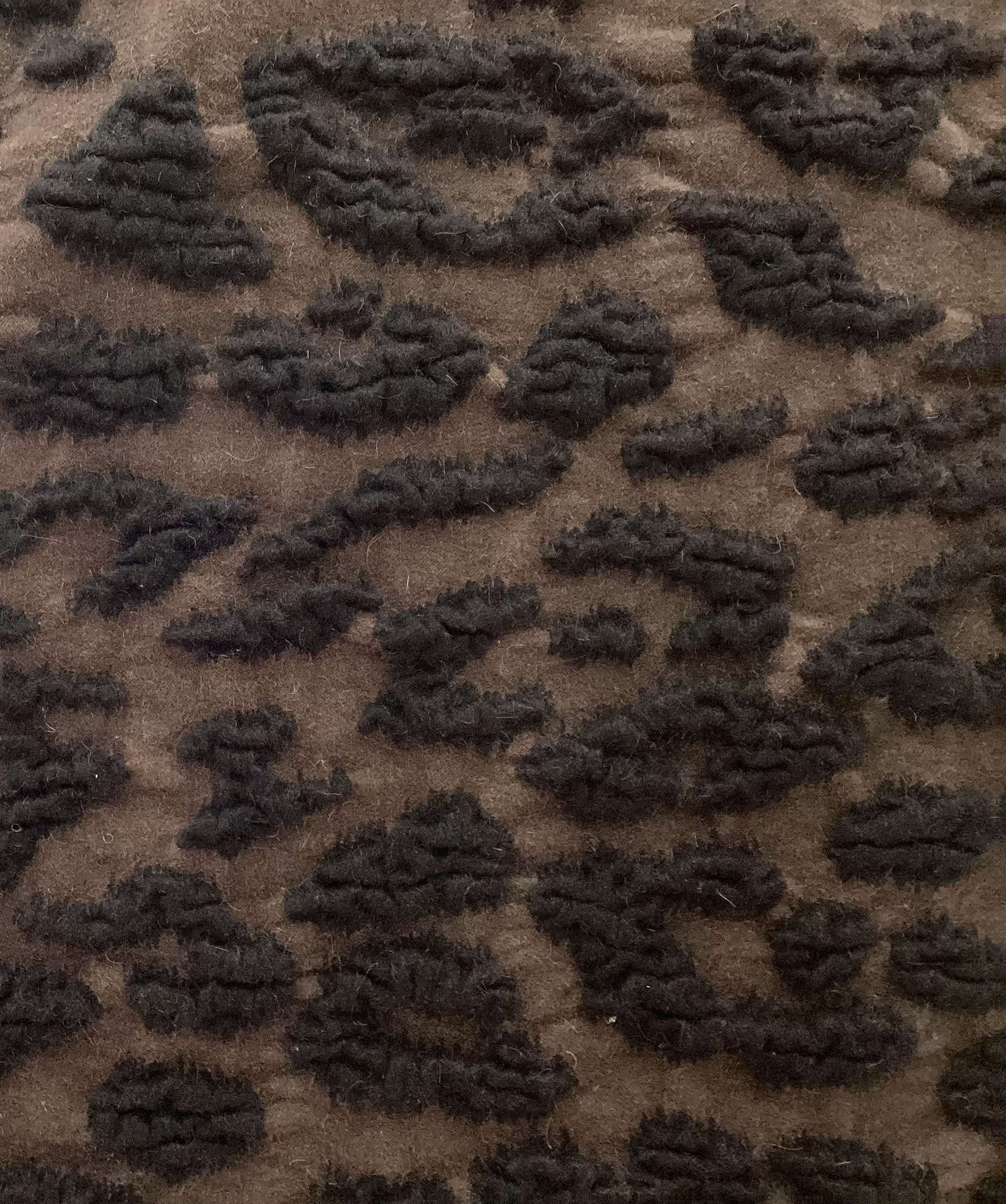 Italian Wool Novelty Brown & Black Animal Pattern 