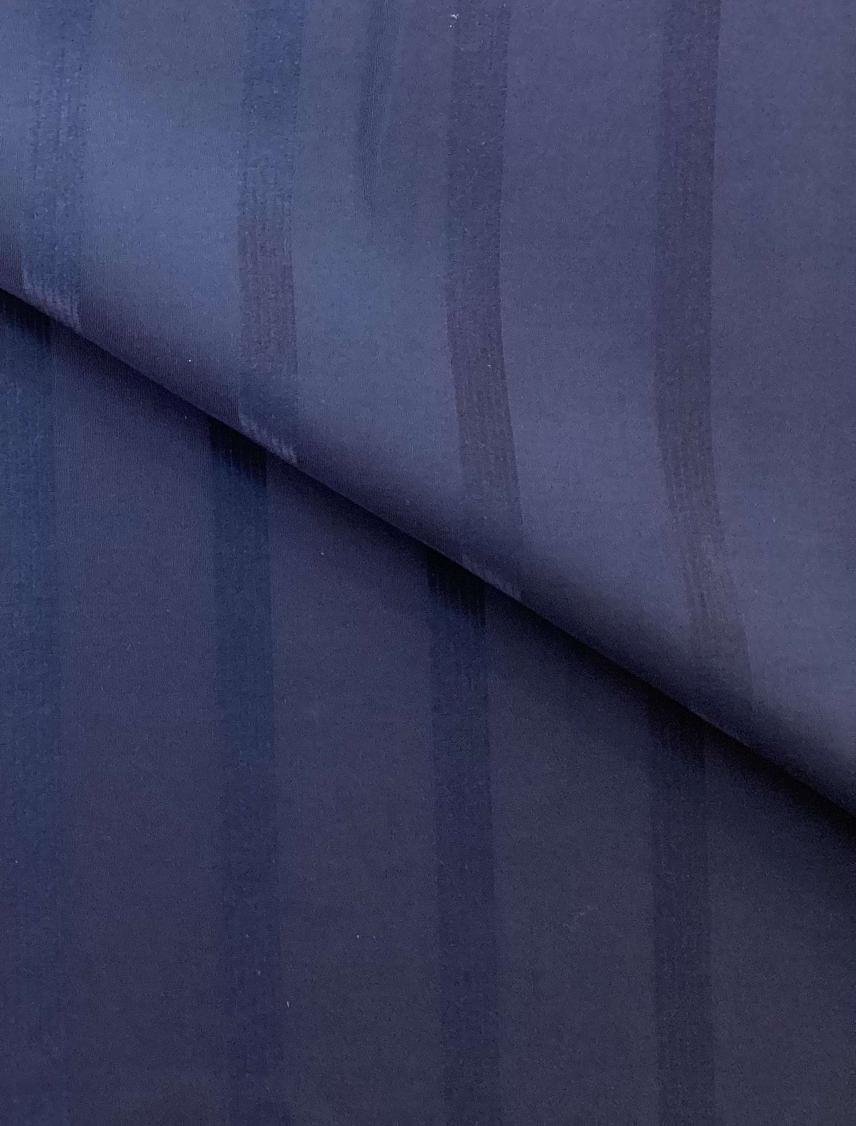 Made in Italy Pure Silk Wide Stripe Jacquard in Navy