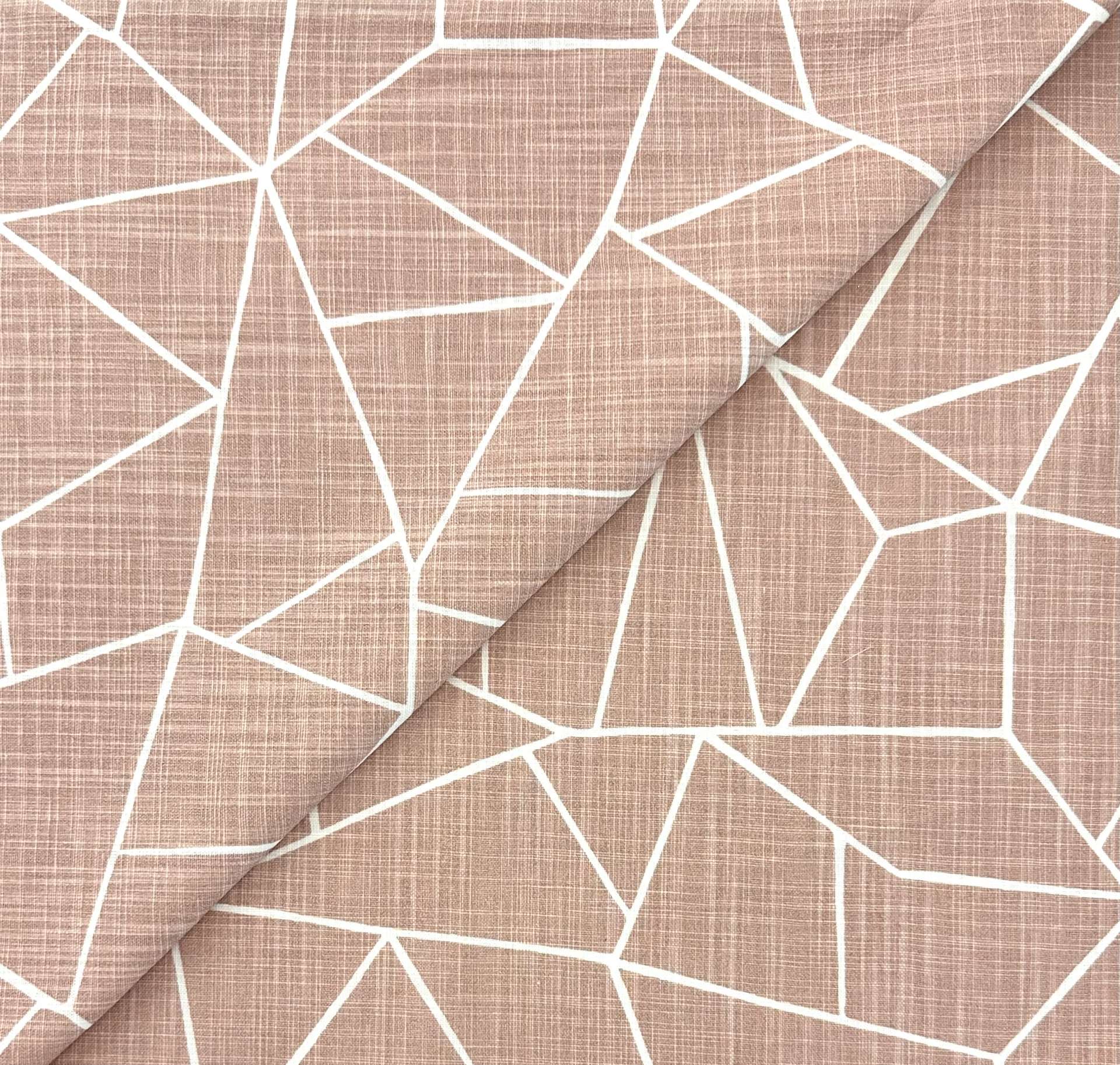 Cotton Upholstery Print in Blush