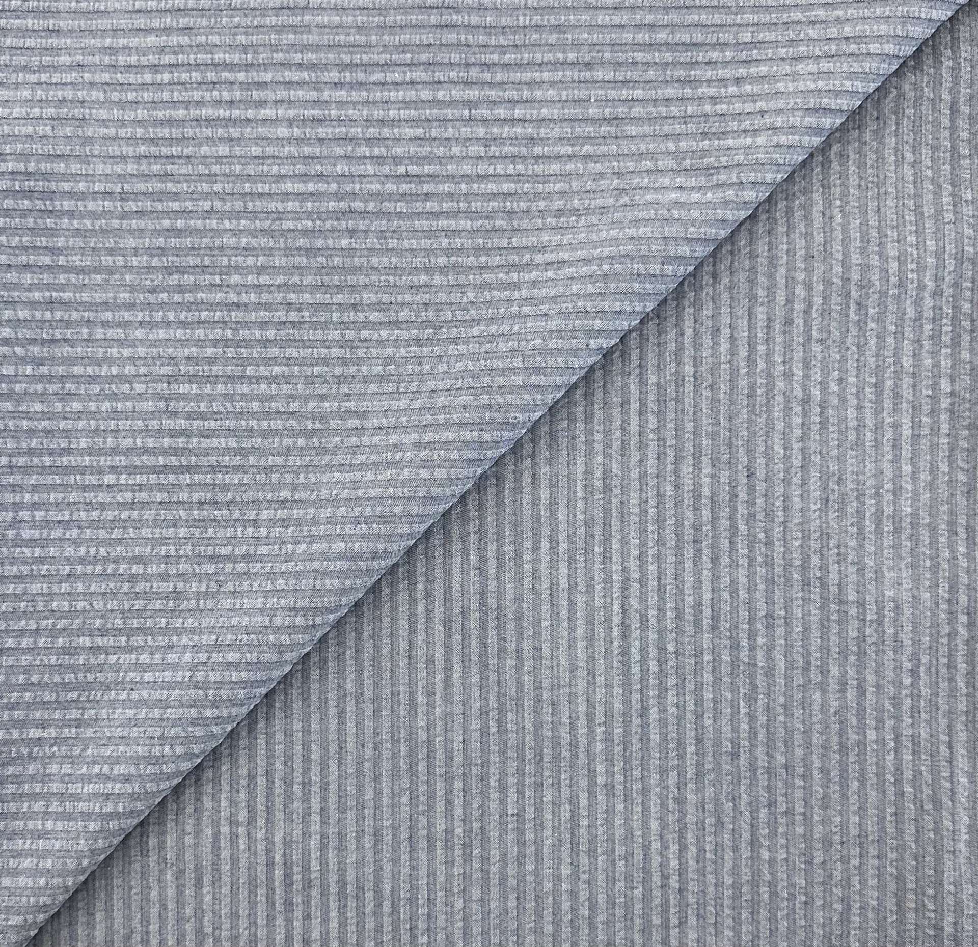 Imported Cotton Seersucker in Indigo