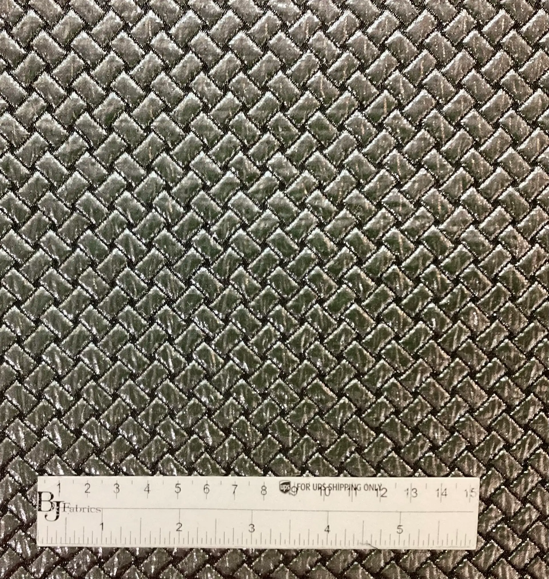 French Cotton Metallic Blend Brocade In Silver
