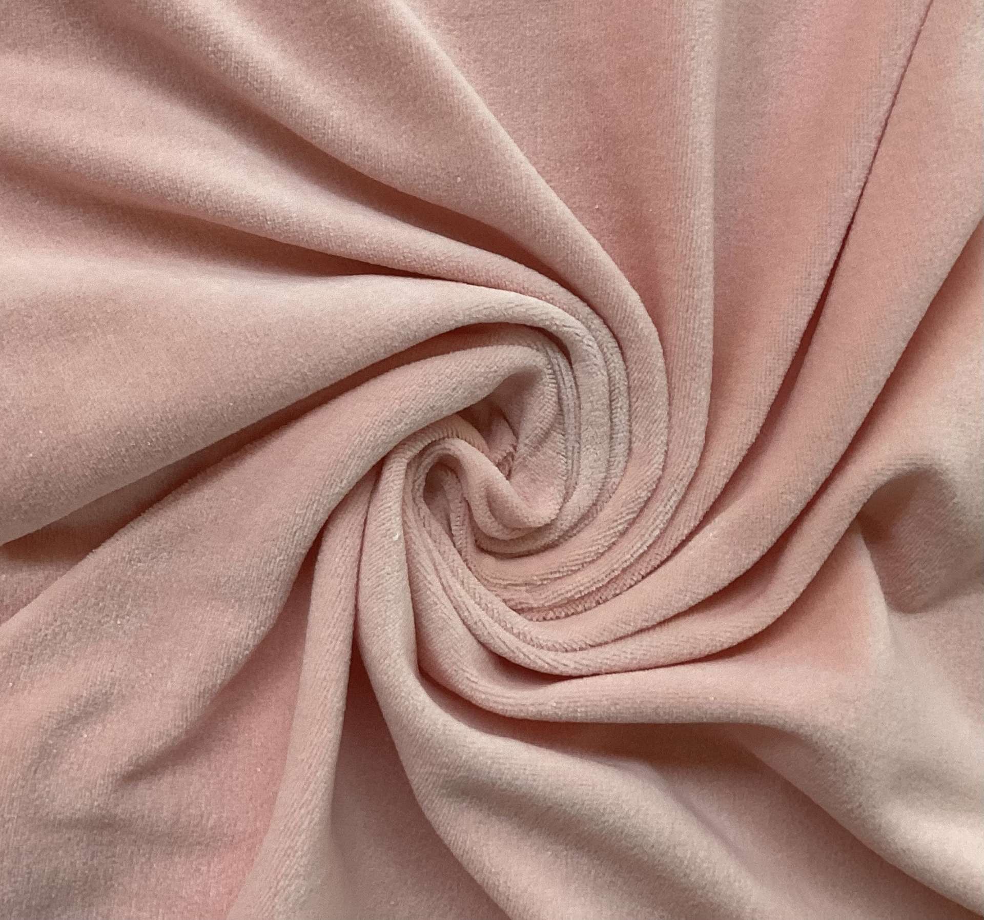 MADE IN ITALY COTTON & NYLON TERRY KNIT IN SALMON 