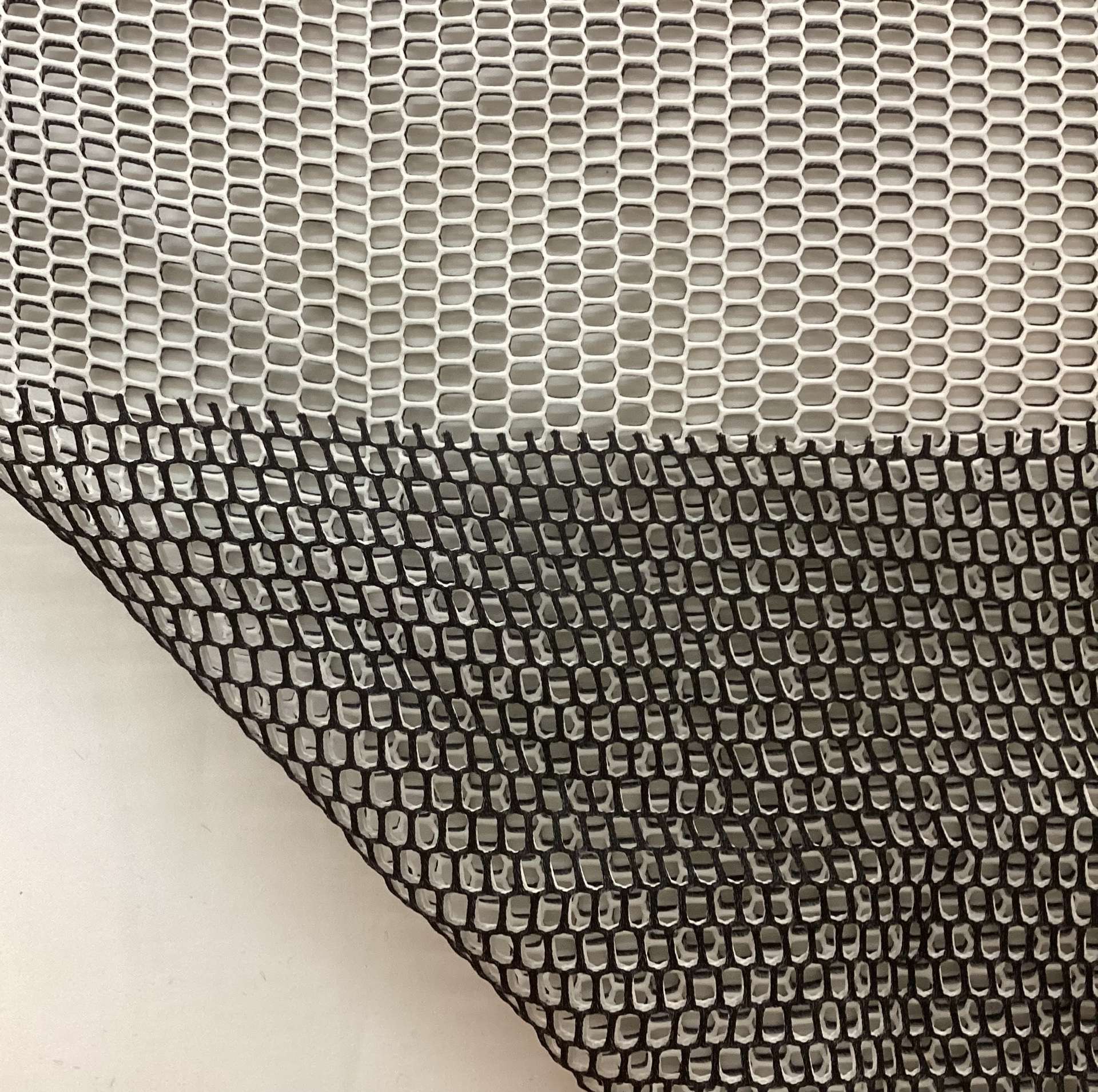 Double Face Novelty Honeycomb Mesh In Black White