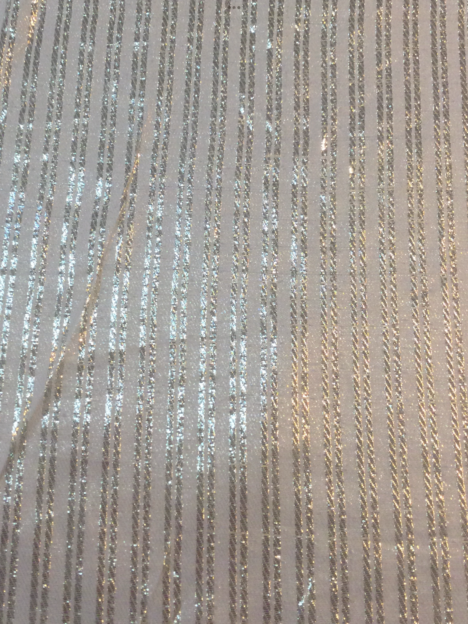 Silk and Lurex Stripe in Gold/Ivory