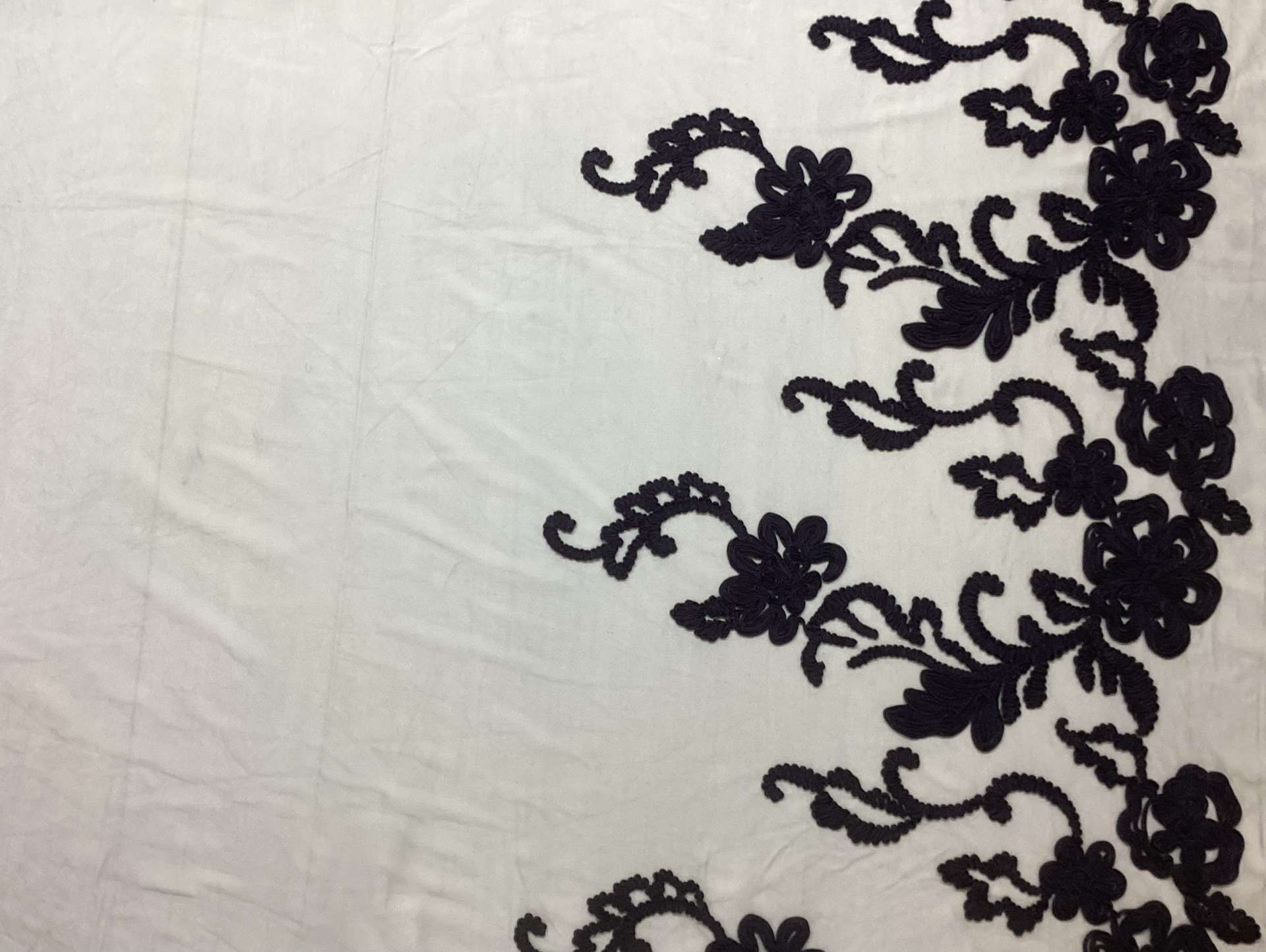 Embroidered Tulle In Navy
