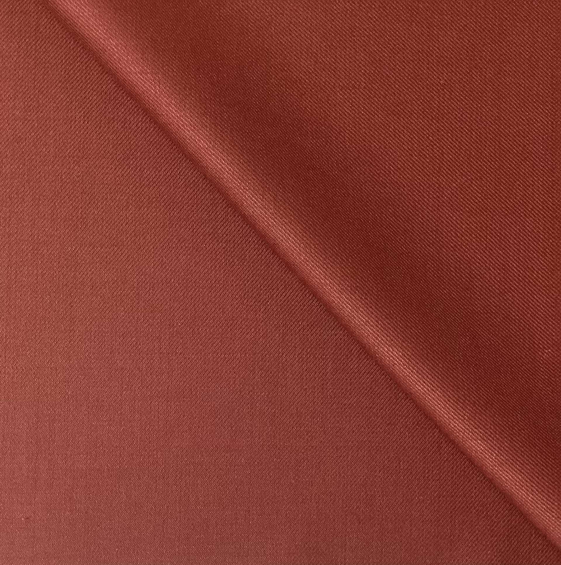 WOOL BLEND GABARDINE IN BRICK 
