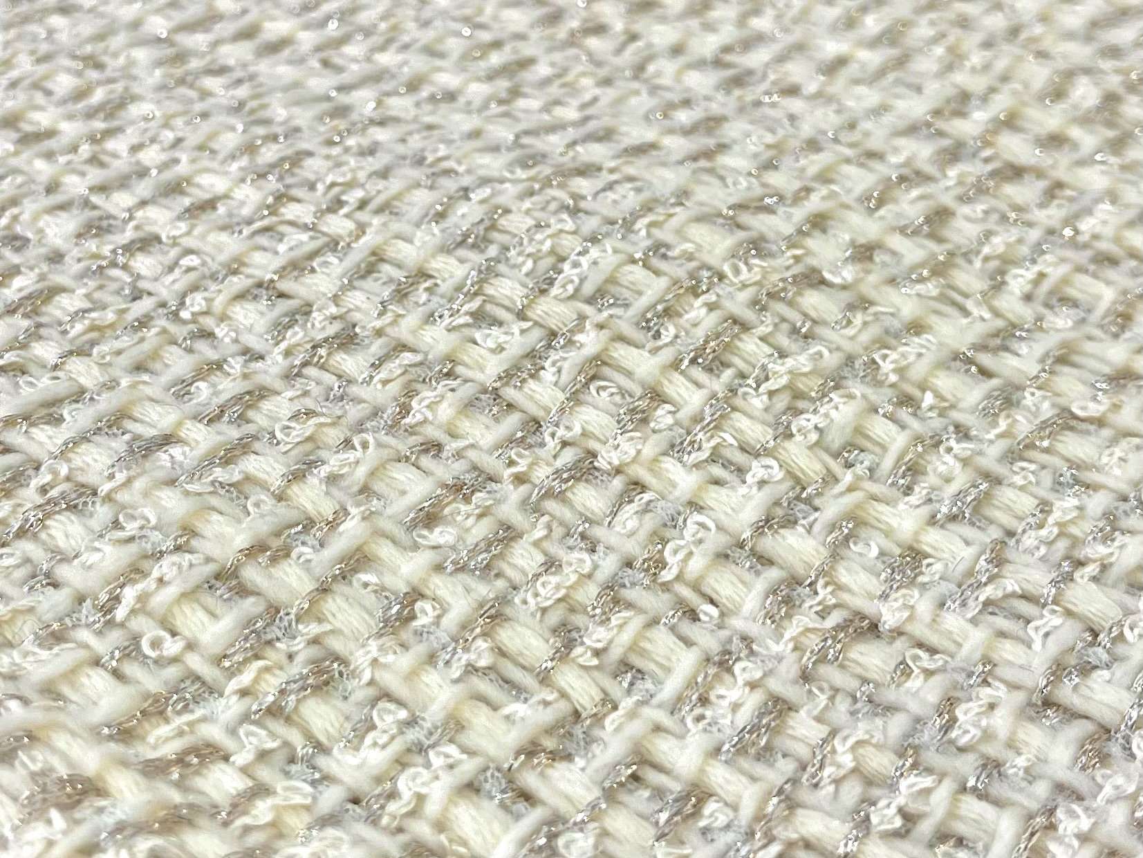 Made in Italy Lurex Fashion Tweed in Ecru