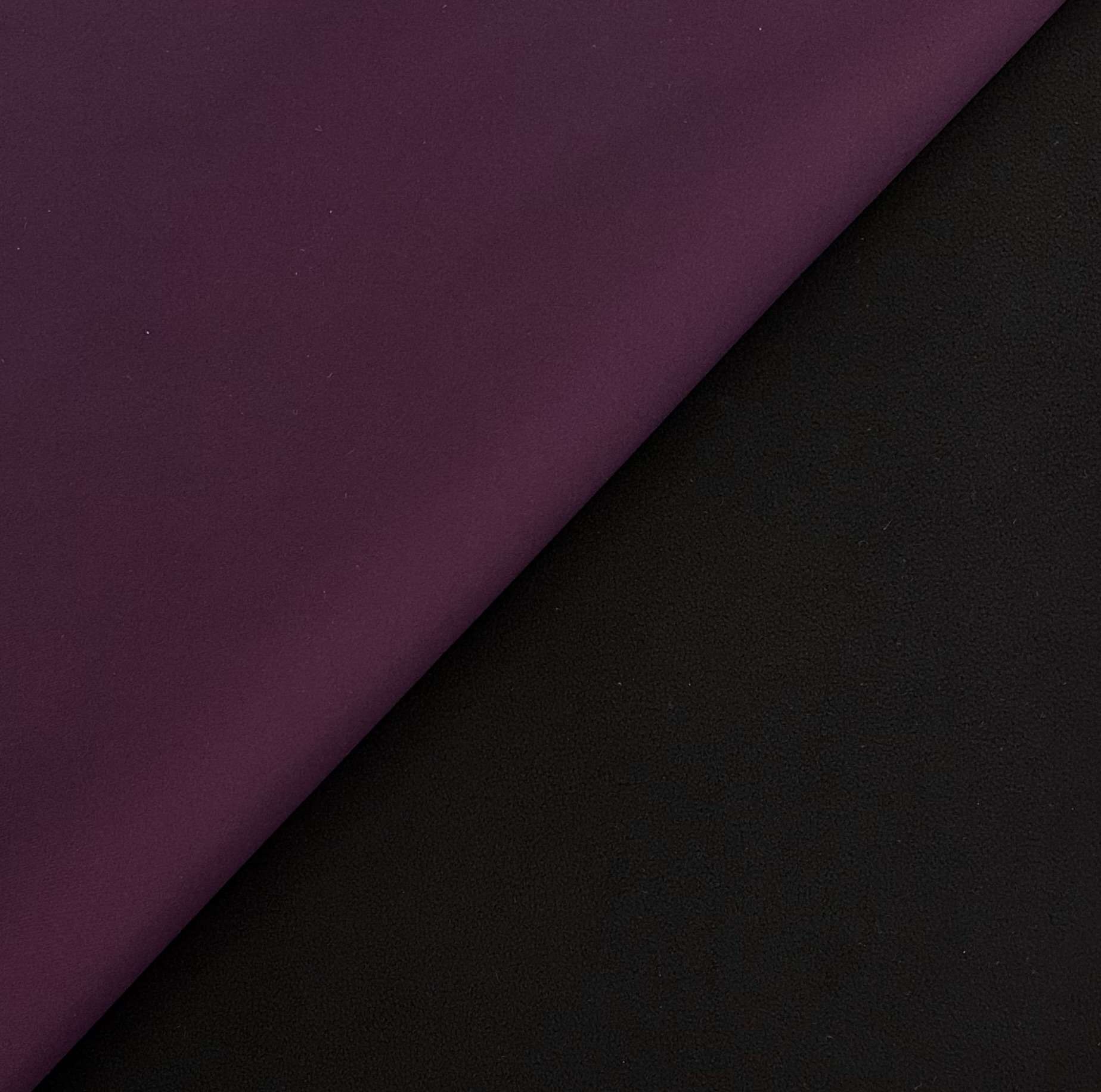Sustainable "Dintex" Fleeceback Rainwear in Plum Black