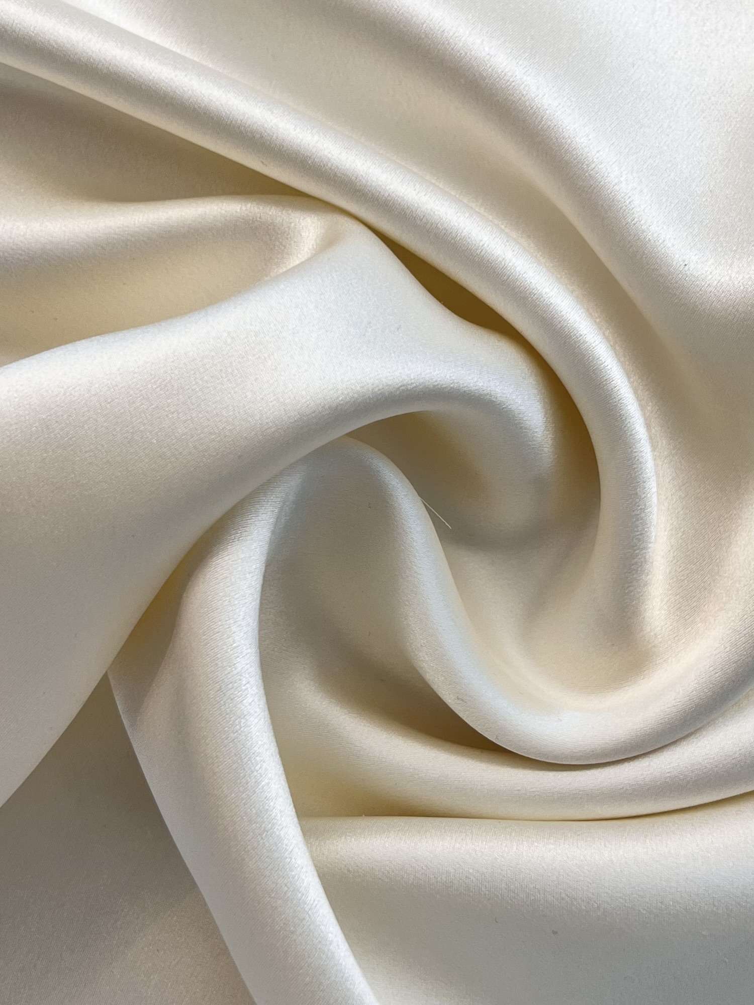 Silk Charmeuse in Warm Ivory