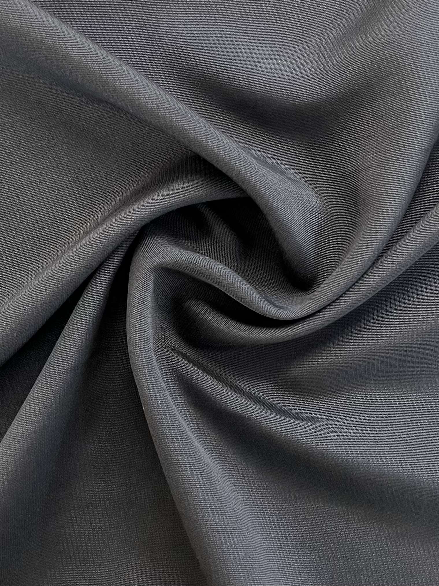 Made in Italy 100% Silk Twill in Medium Gray