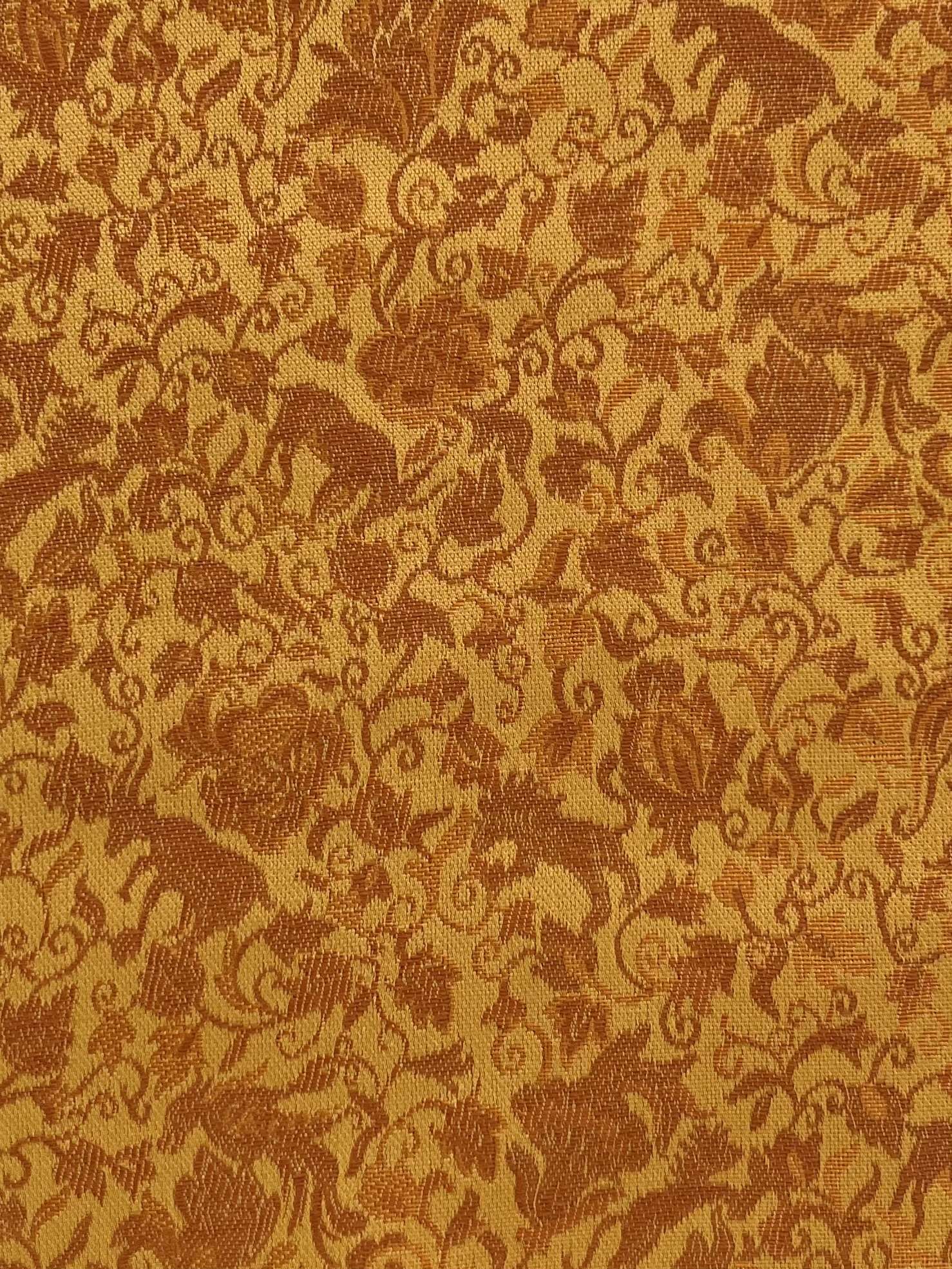 Silk and Polyester Blended Brocade of Mythical Creature 
