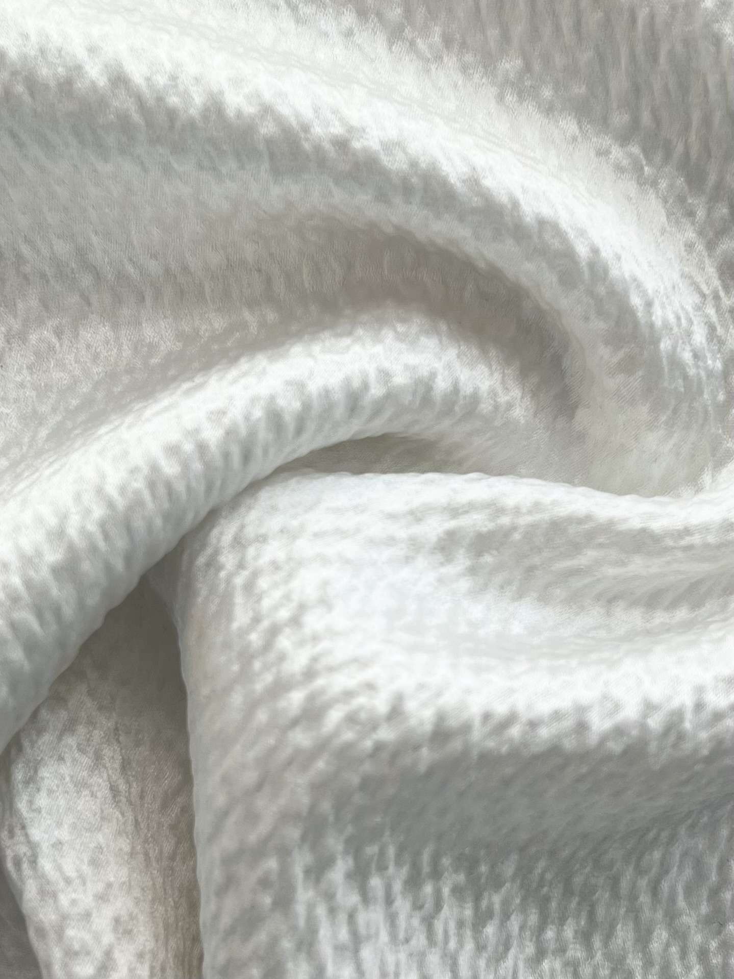 Heavy Hammered Silk Satin in White