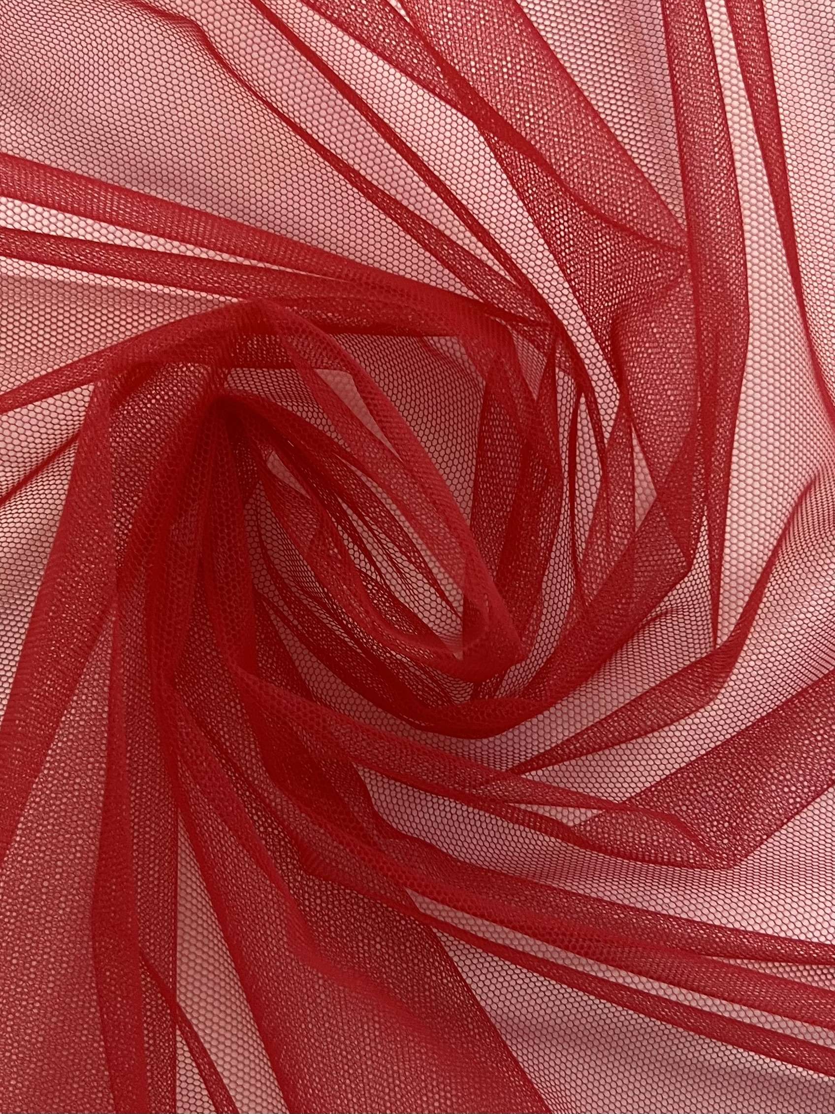 Italian Nylon Tulle in Rubino