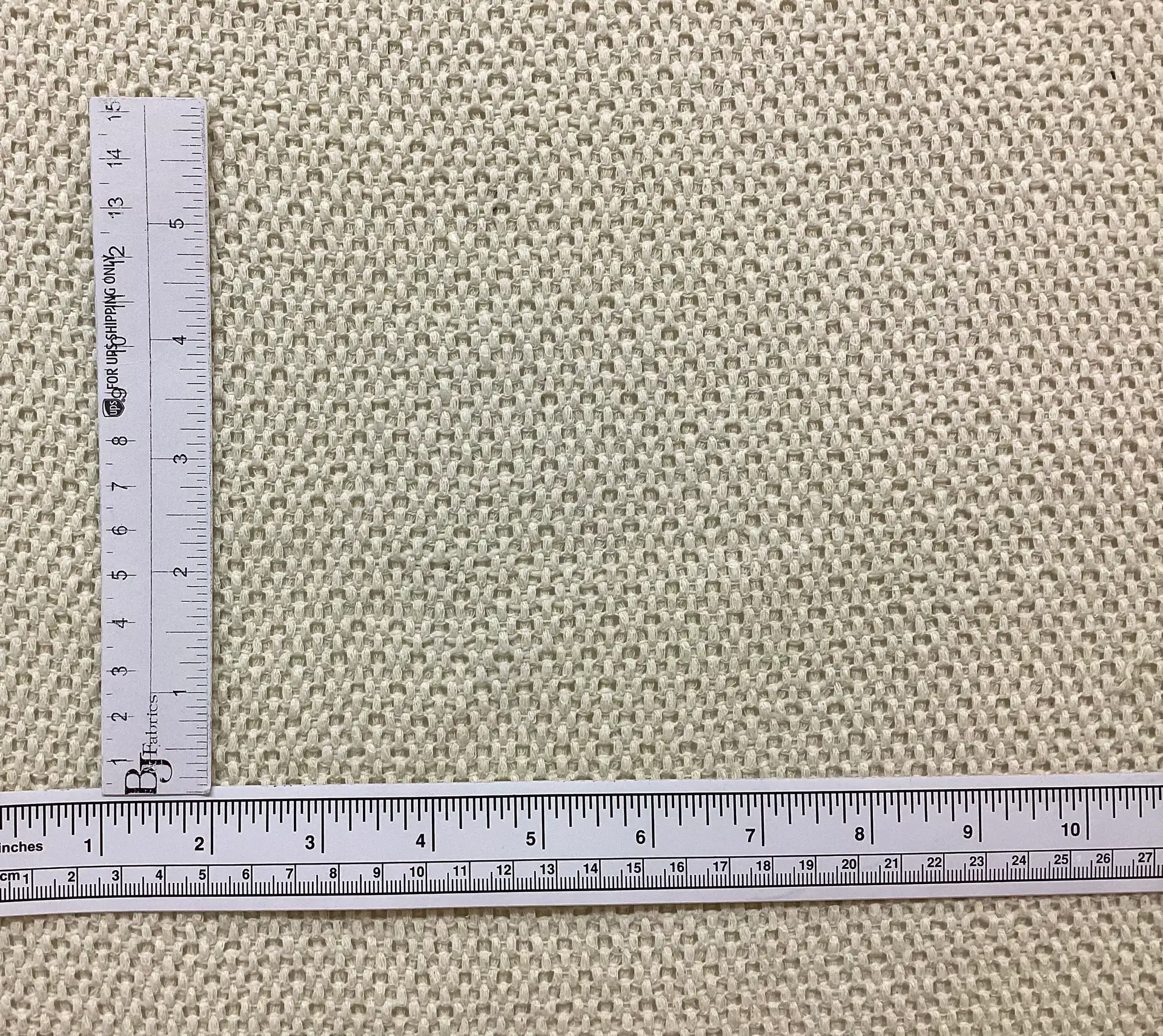 100% Cotton Open Weave Tweed In Pale Yellow