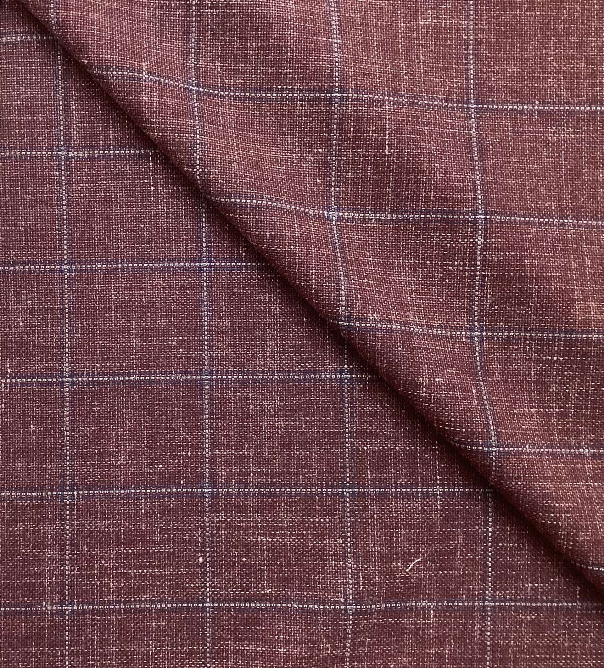 Made in Italy Vitale Barberis Wool/Silk/Linen Plaid In Date