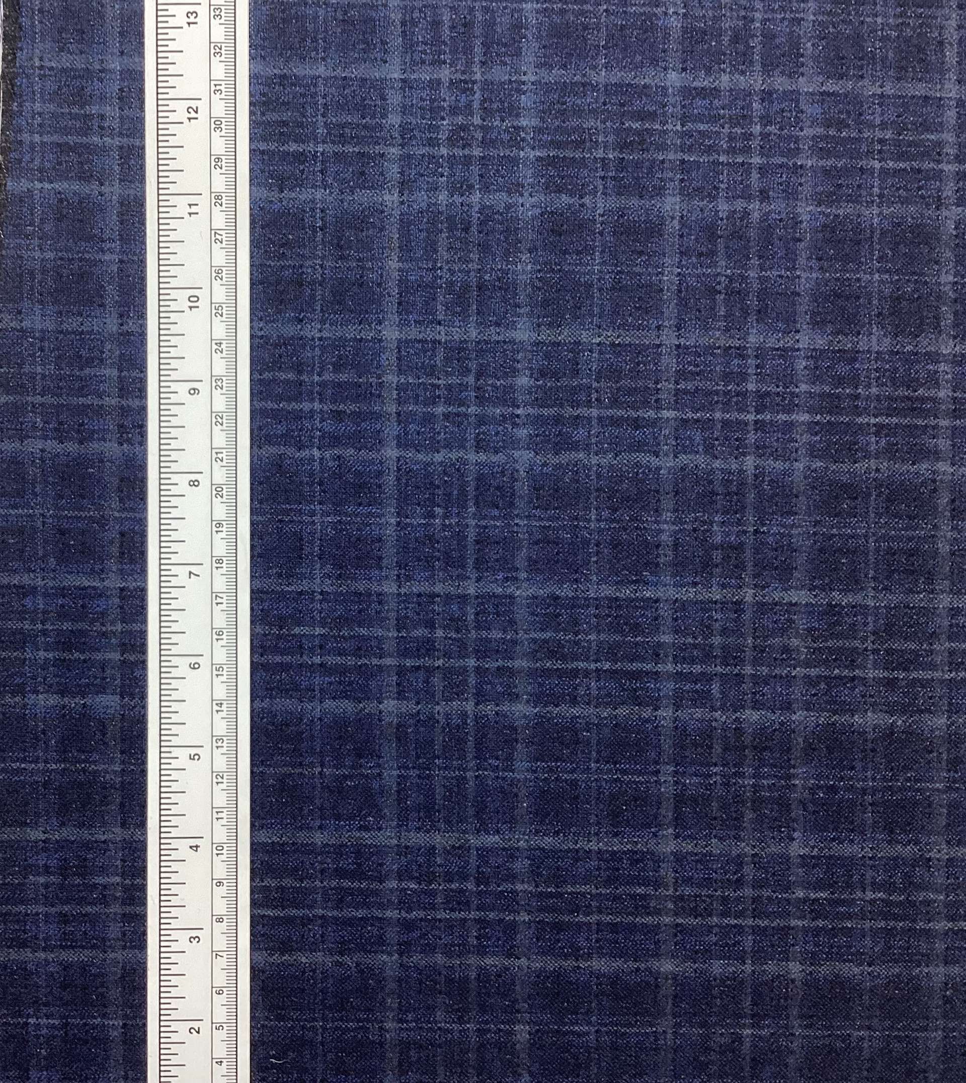 Made in Italy Vitale Barberis Double Faced 85% Wool 10% Silk 5% Linen Check